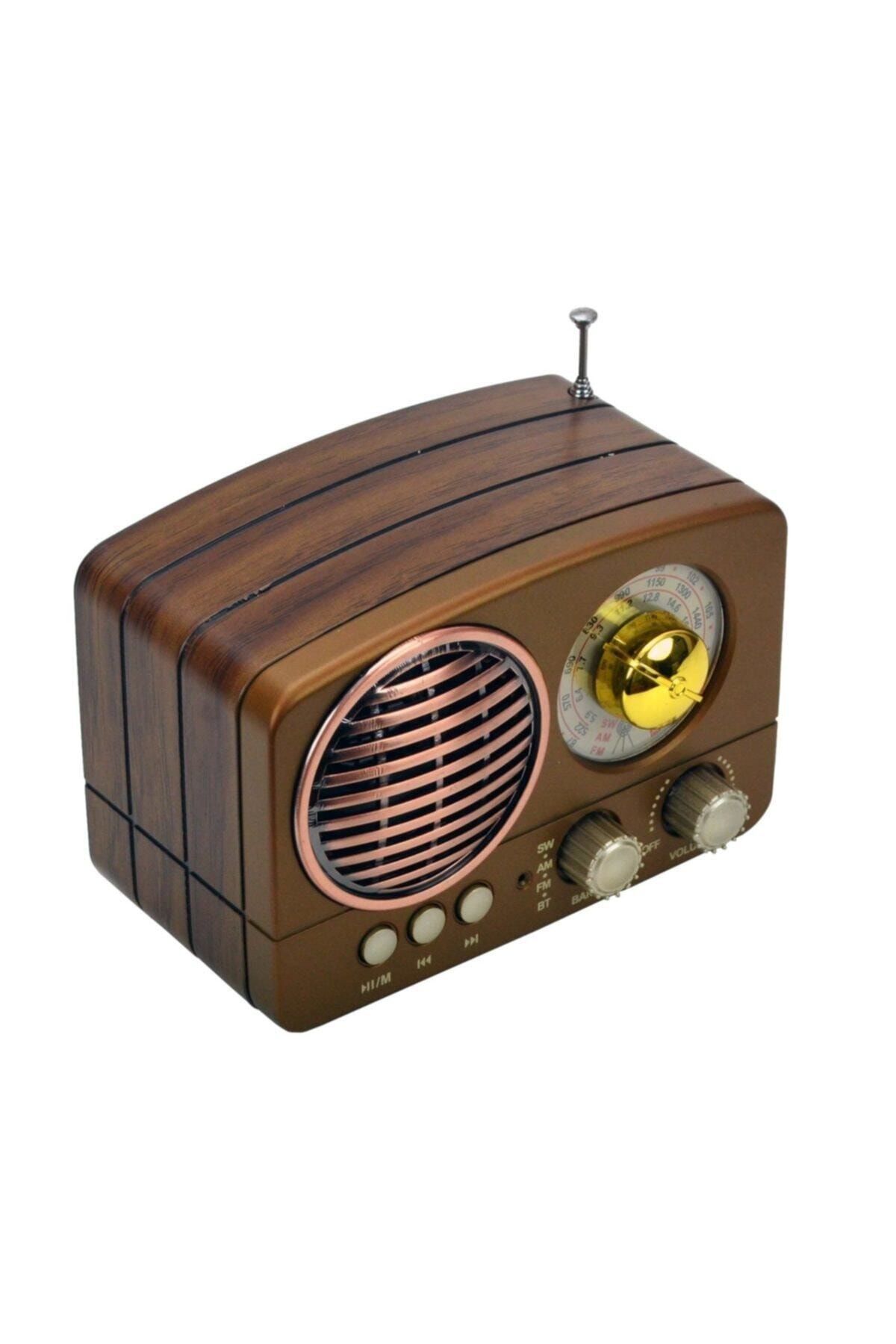 Jollygraf Bluetoothlu Dekoratif Ve Nostaljik Radyo, Nostalji Radyo Müzik Kutusu Usb Sd Fm Aux