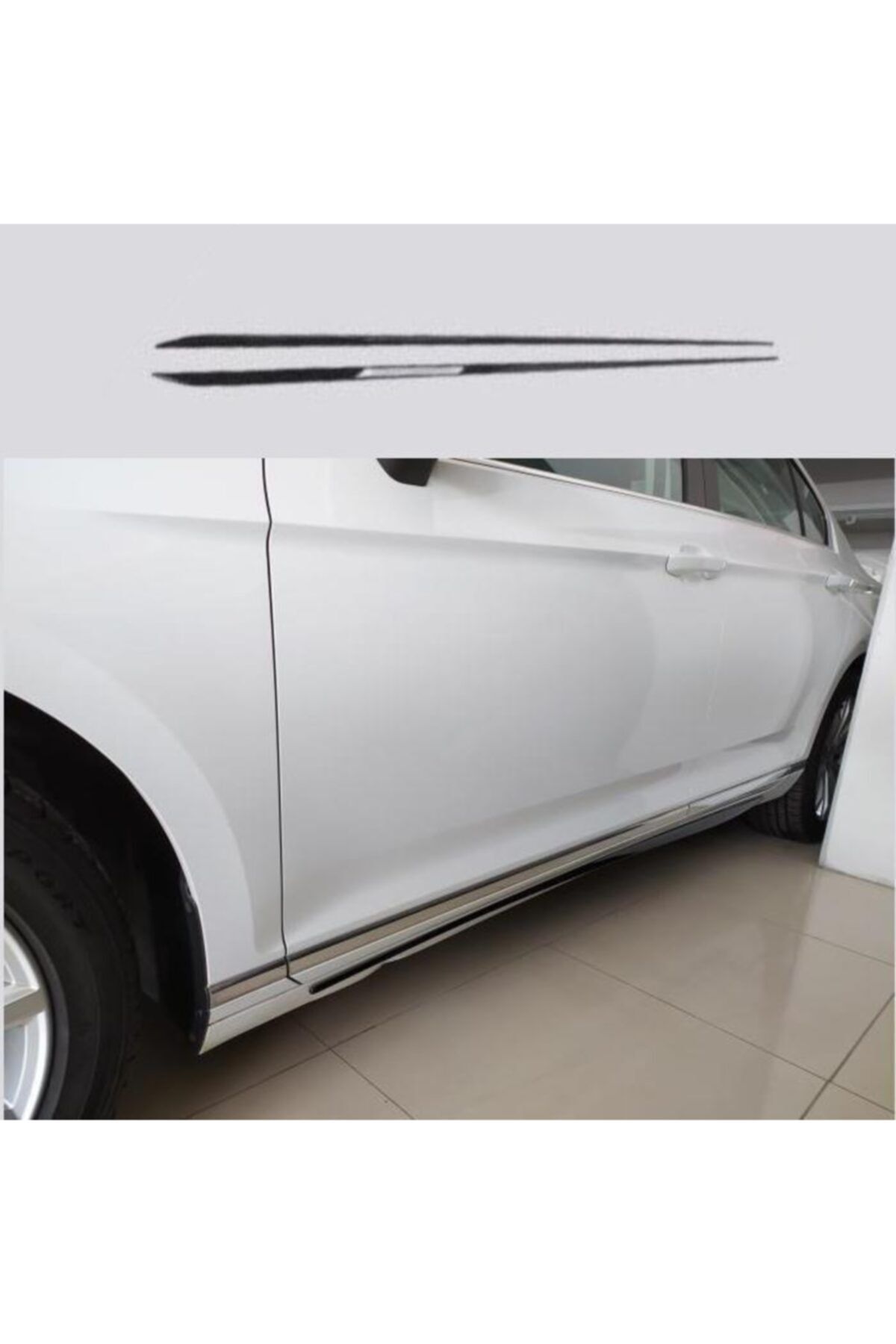 OLED GARAJ Volkswagen Passat B8 (2015-2018) Marşpiyel Çıtası (piano Black Boyalı)