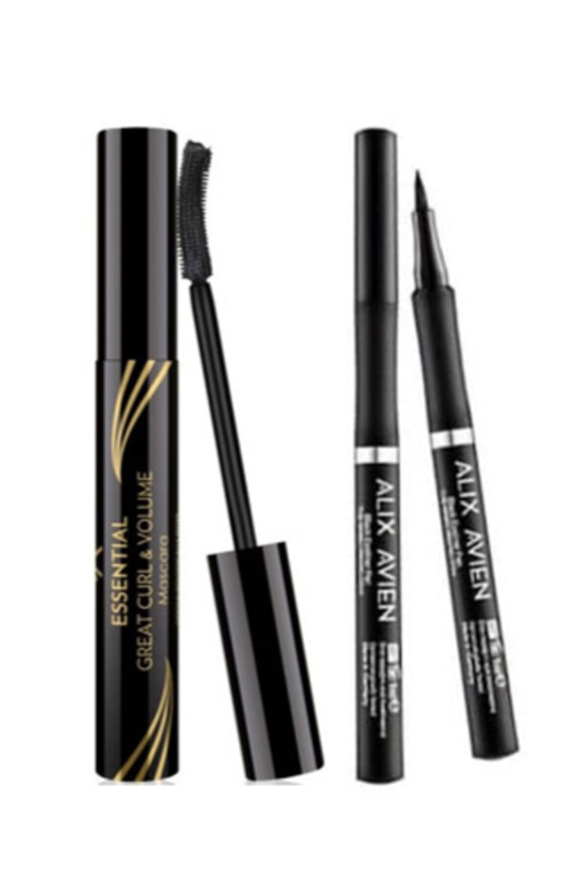 Golden Rose Essential Great Curl Maskara + Alix Avien Eyeliner Pen Kalem Eyeliner