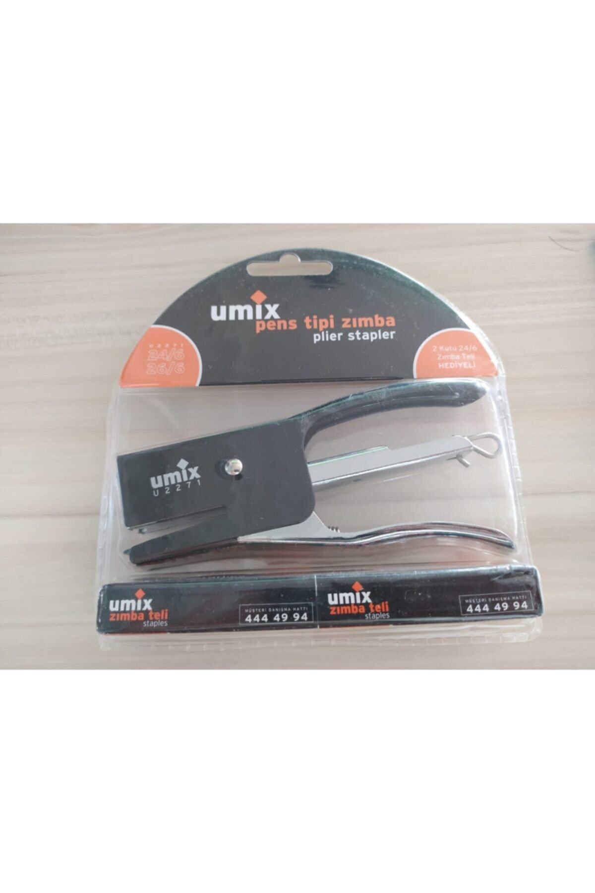 Umix Pens Tipi Orta Boy 24 6 Zımba Makinası 2 Adet No 24 6 Tel Hedi