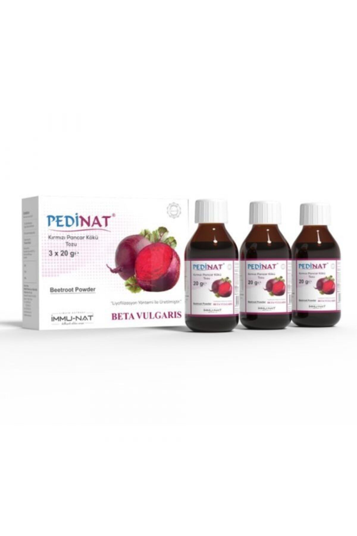 İmmuNat Immunat Pedinat Kırmızı Pancar Kökü Tozu 3x20 ml