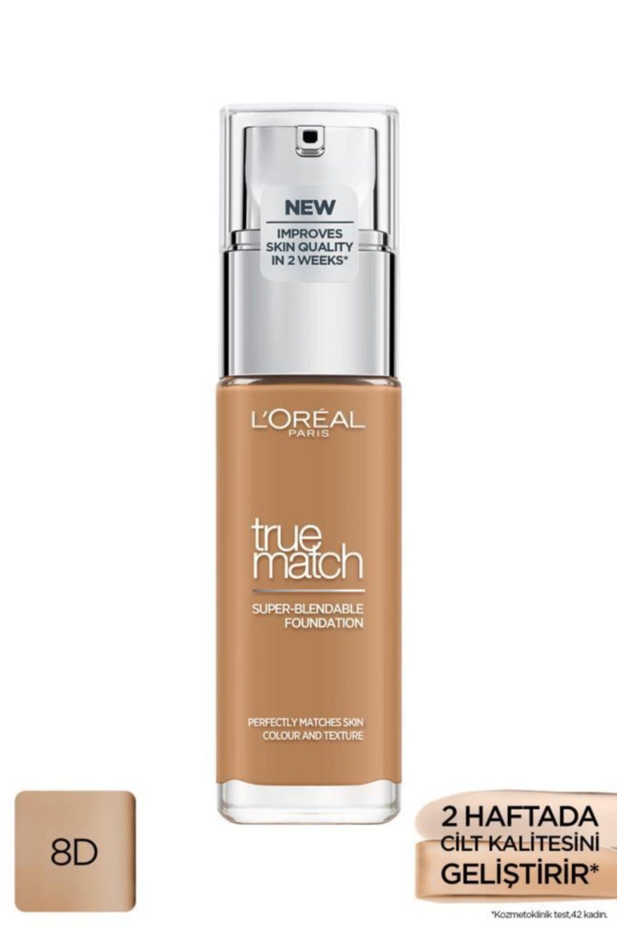 L'Oreal Paris True Match Bakım Yapan Fondöten 8D GOLDEN CAPPUCCINO