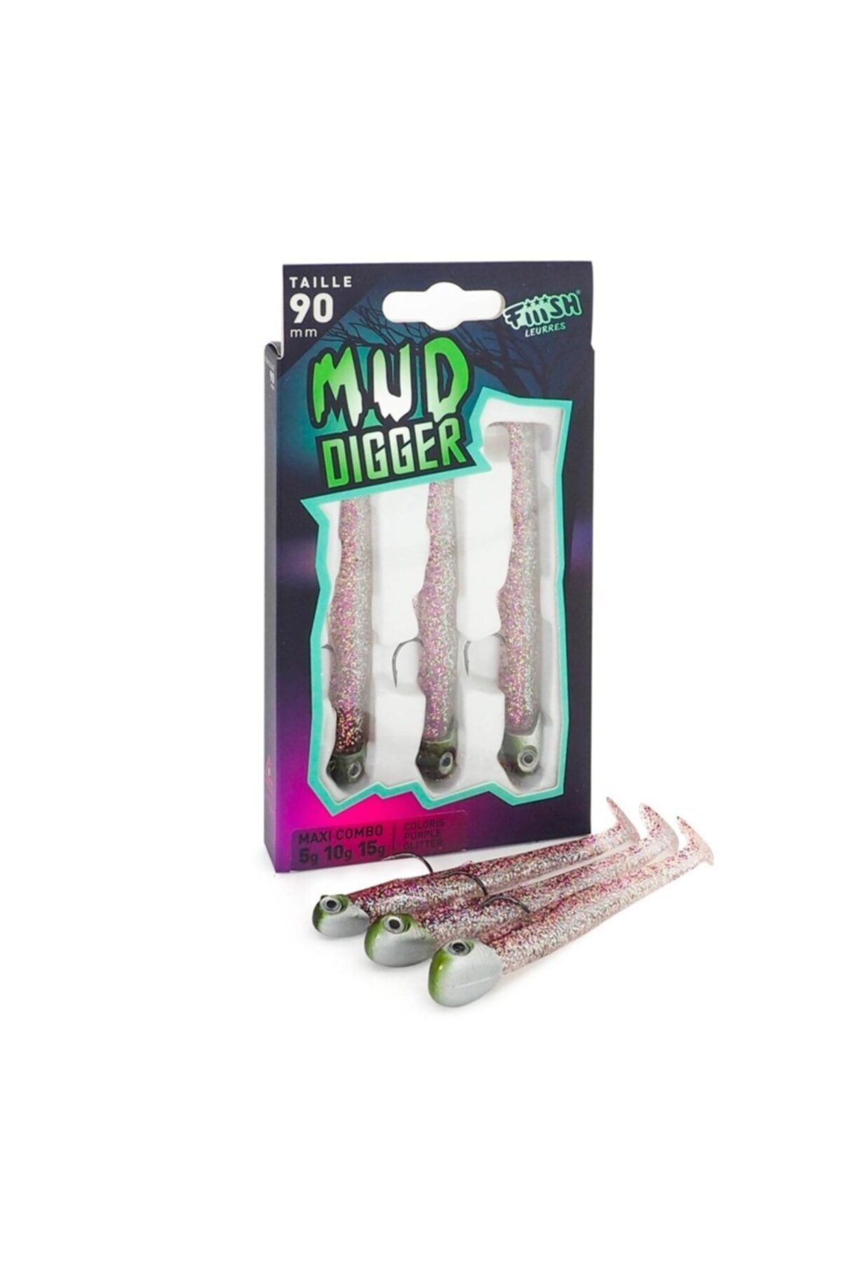 FIIISH Mud Digger Md1137 Maxi Combo - Purple Glitter Uv