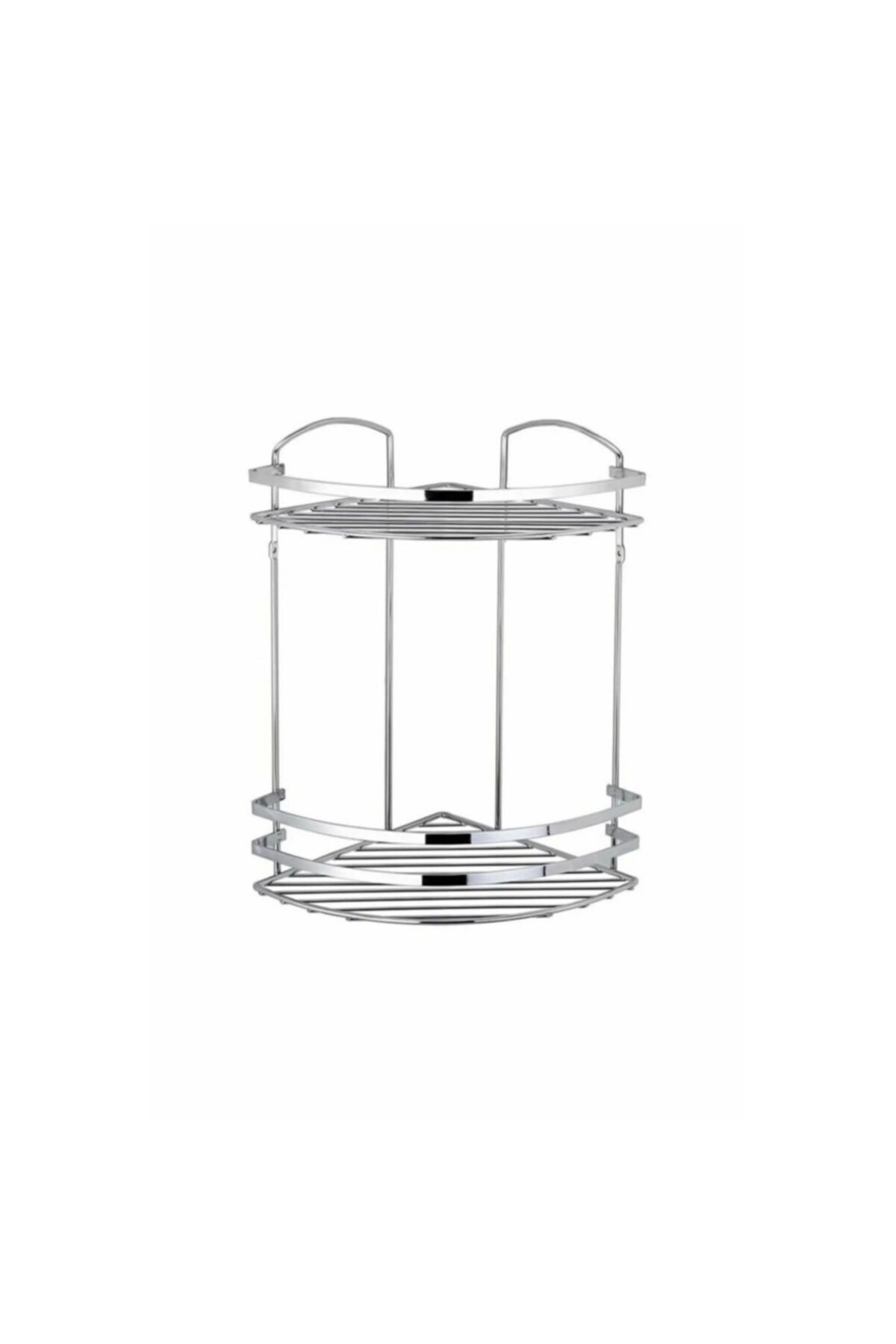 Teknotel Tekno-tel 2 Katlı Lm008 Lamalı Banyo Köşe Rafı