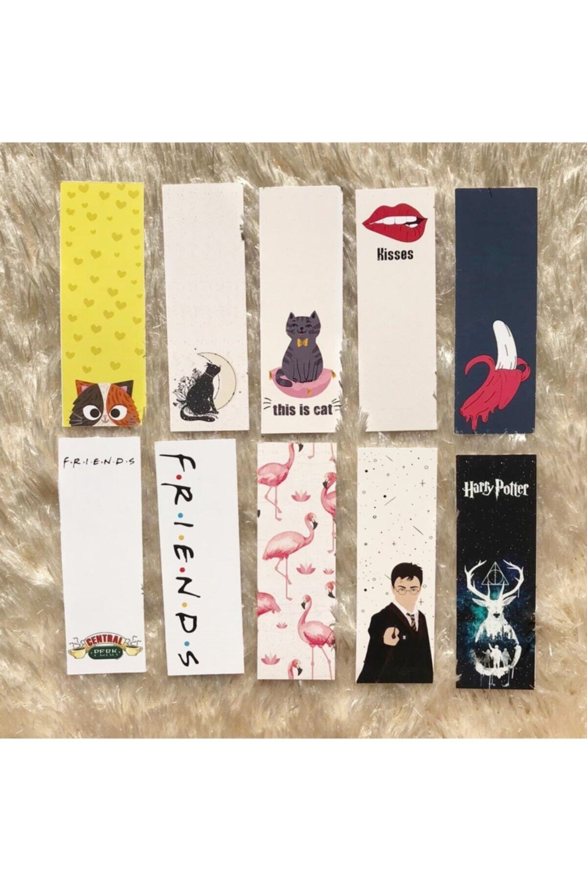 Paytak Moda Dizi Film Hayvan Meyve Karışık Desenli Kitap Ayraç Seti Pytkkayr0015 10'lu