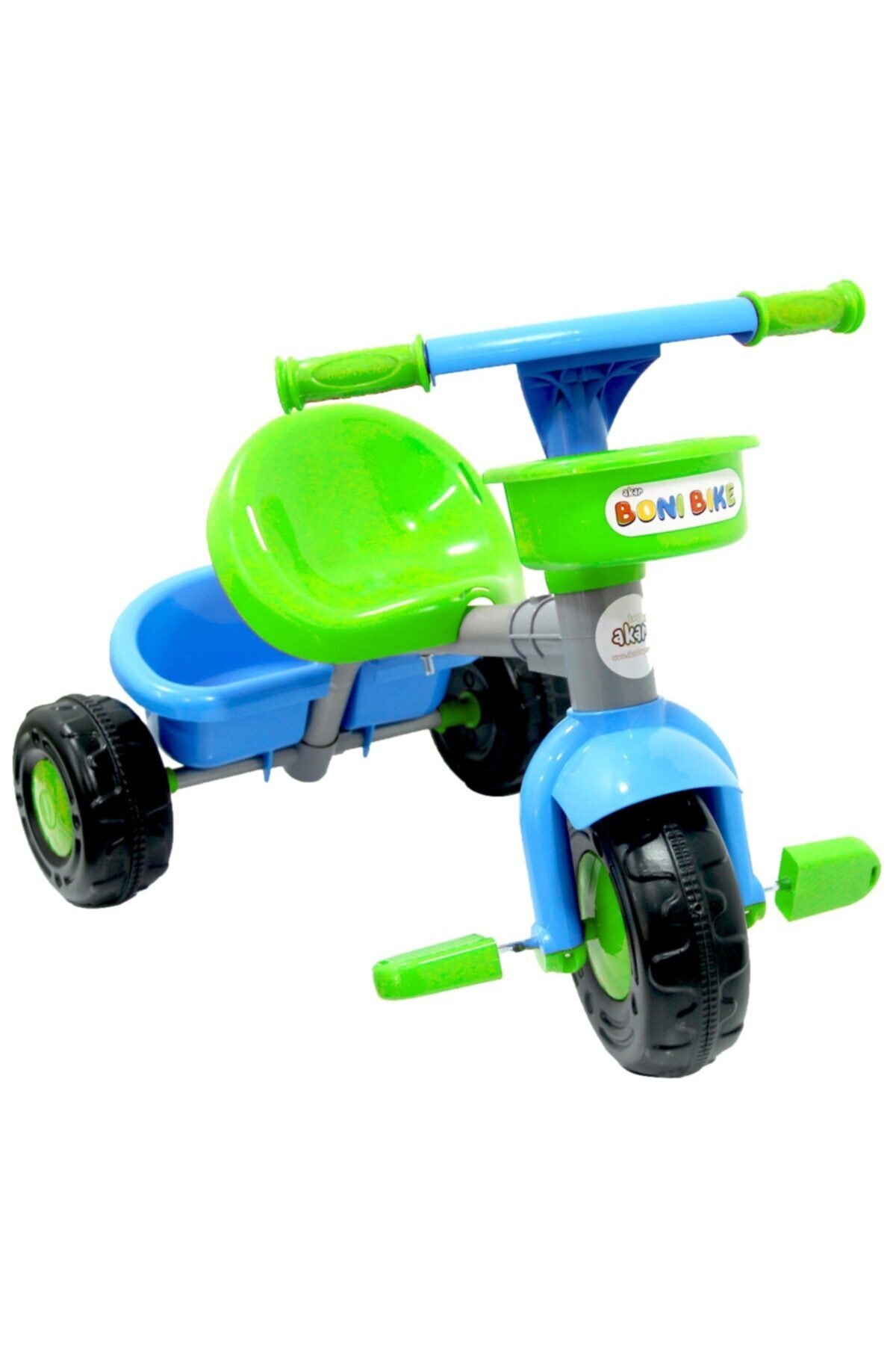 AKALLI OYUNCAK Bonibike 3 Tekerlekli Sepetli Bisiklet Yeşil