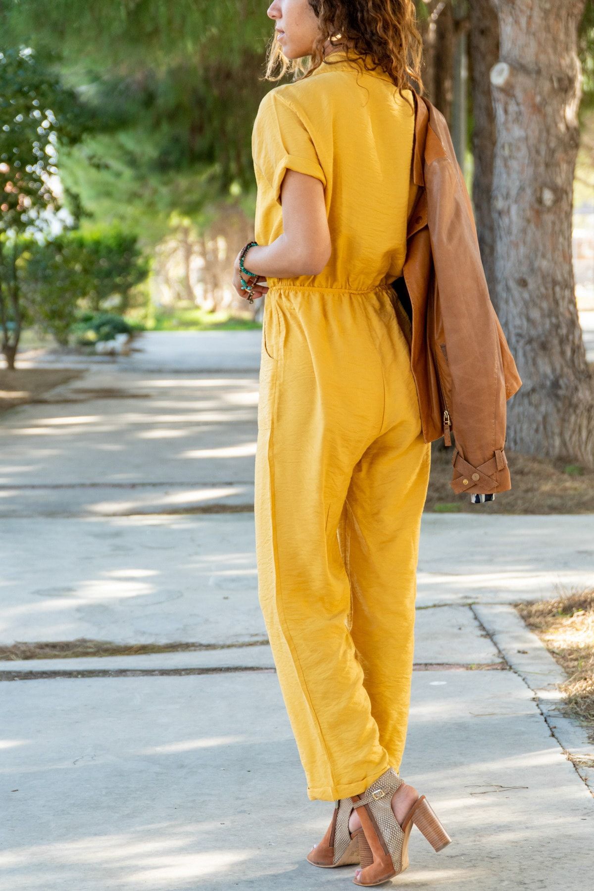 Yellow jumpsuit with jacket new arrivals