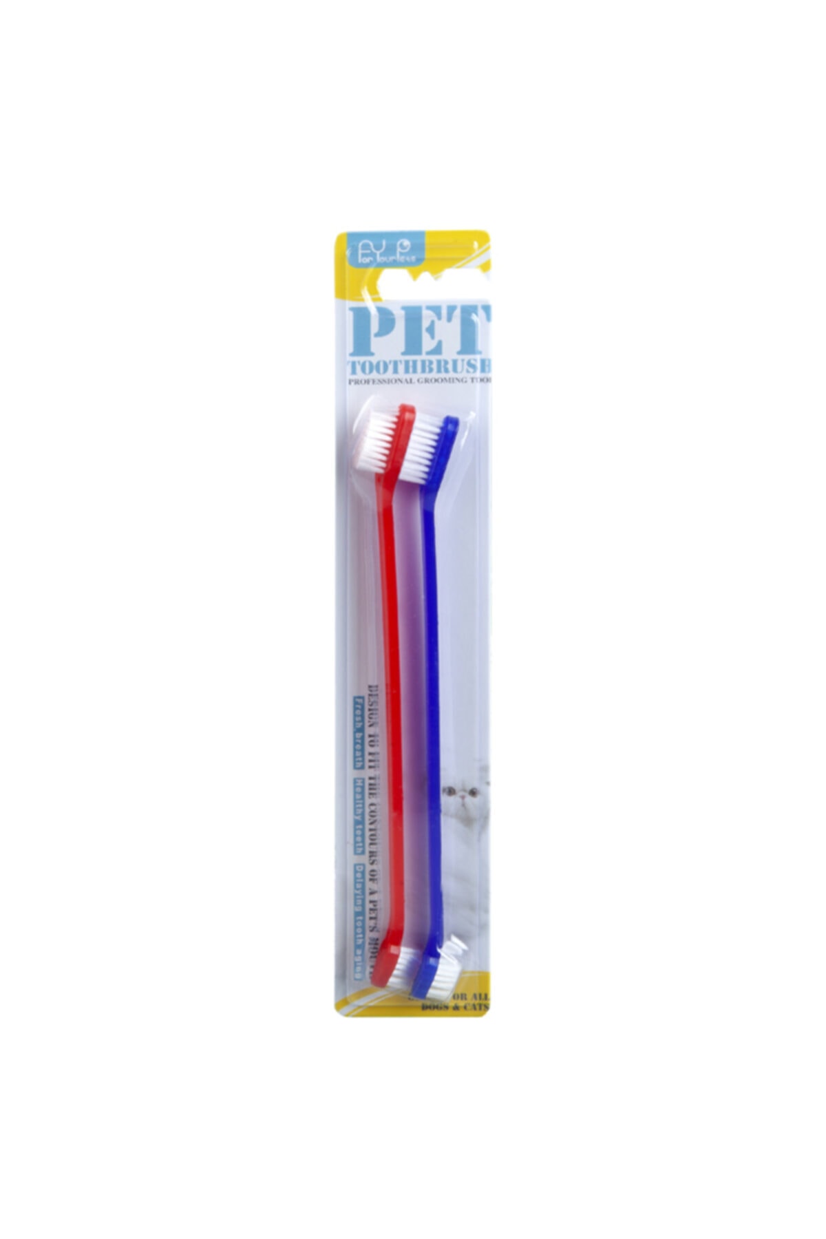 Pet Style For Your Pets Pet Diş Fırçası Seti 2'li Uzun