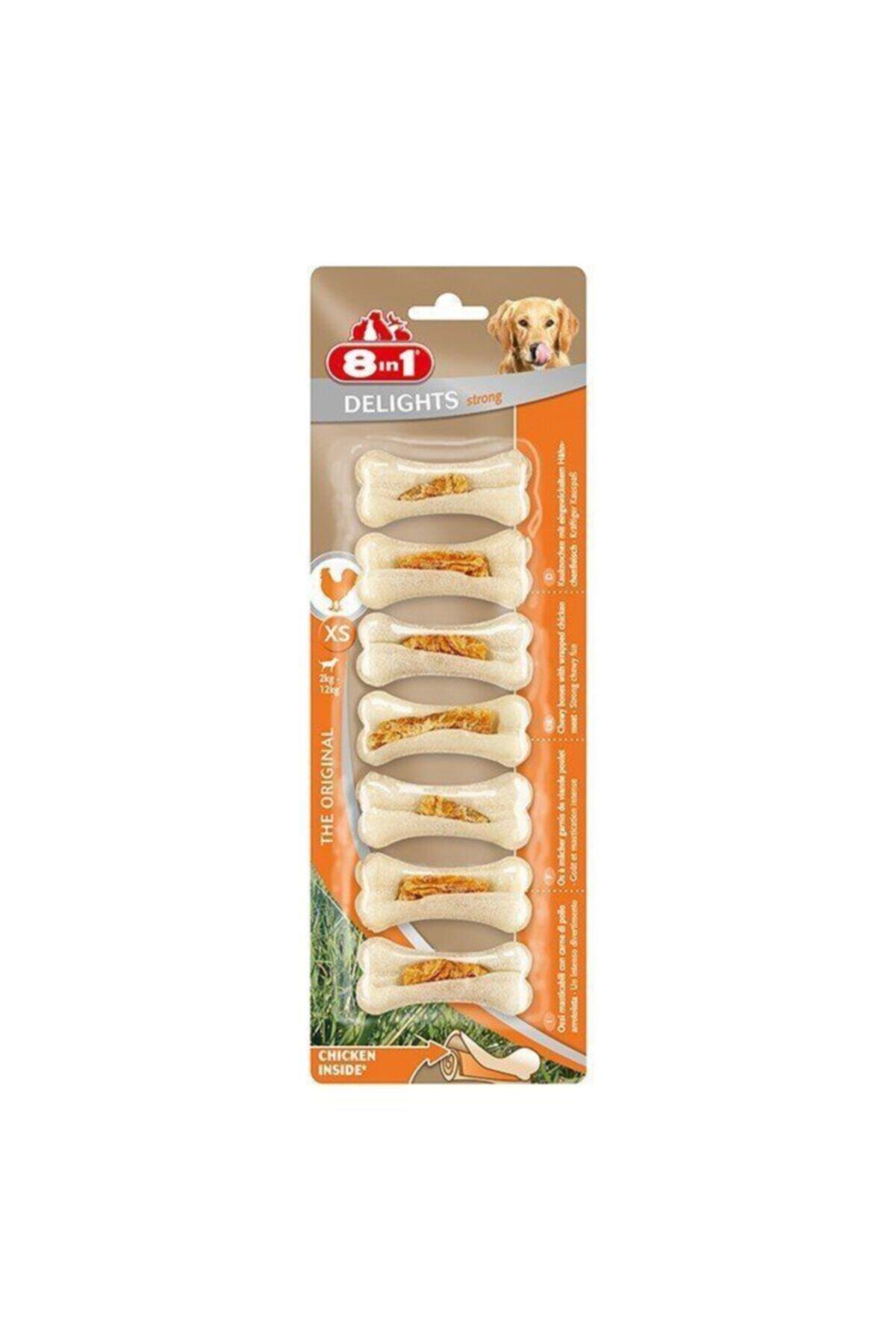 8in1 Delights 8 In1 Kemik Delights Strong Xs Köpek Ödül Kemiği 7li 140 gr Ödül Kemik