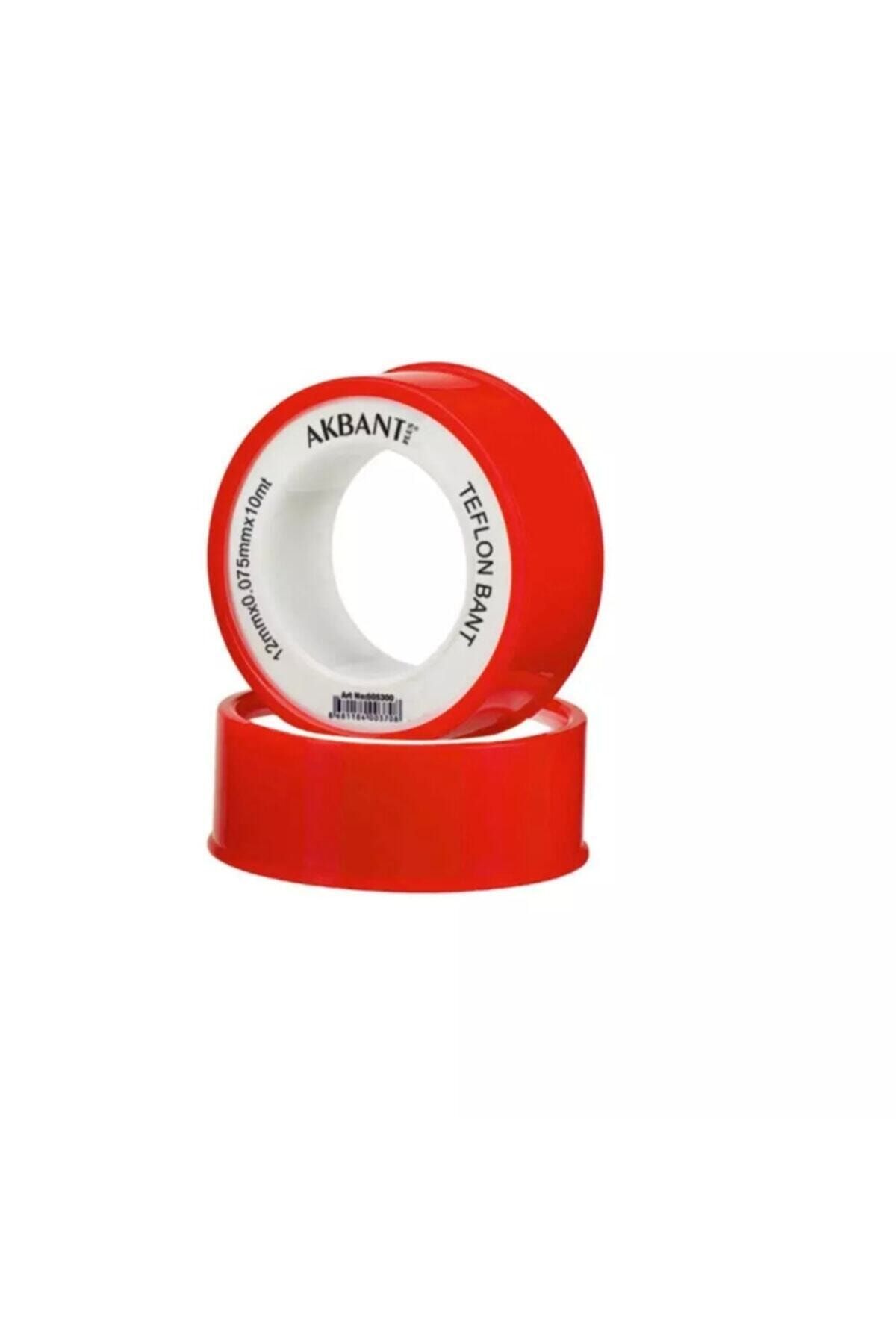 Akbant Telfon Bant 10 Adet Teflon Bant 12 mm x 0.075 mm x 10 mt