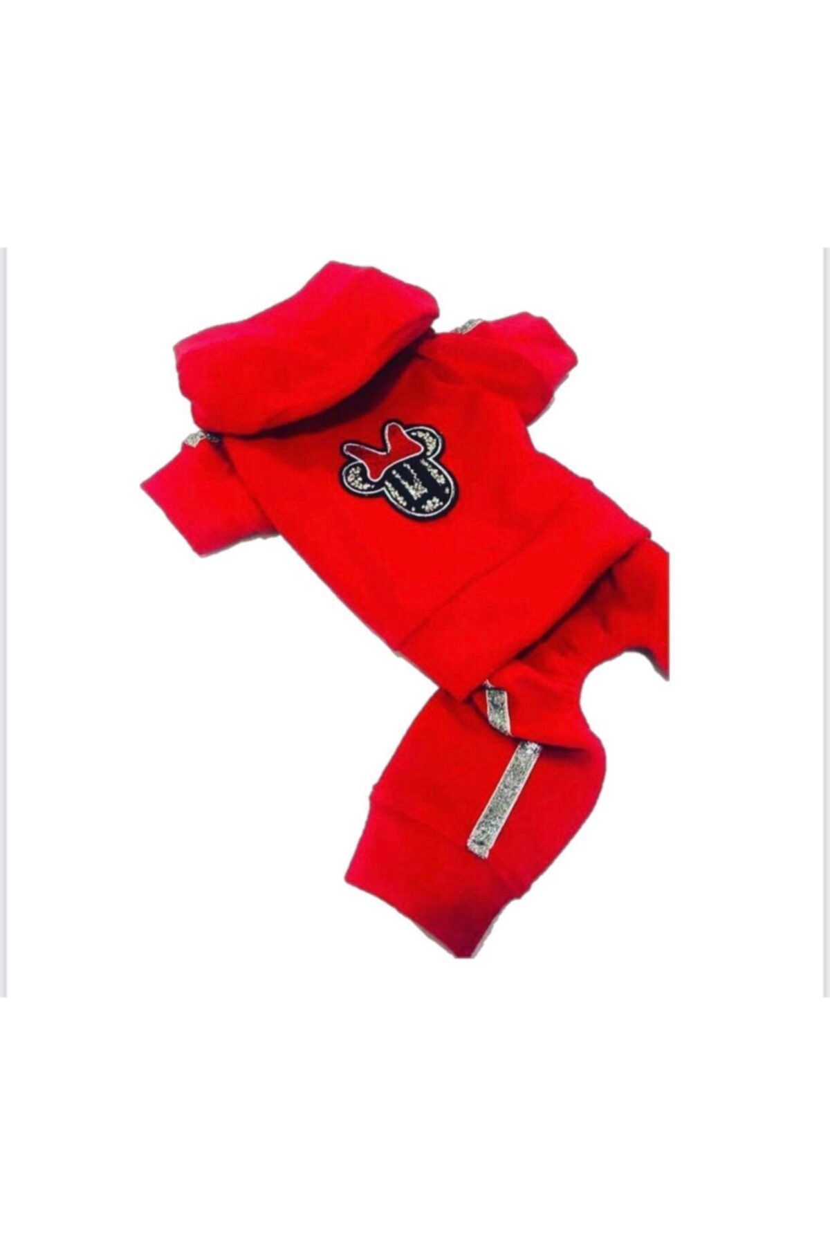 GedyCo Kırmızı Kadife Mickey Tulum