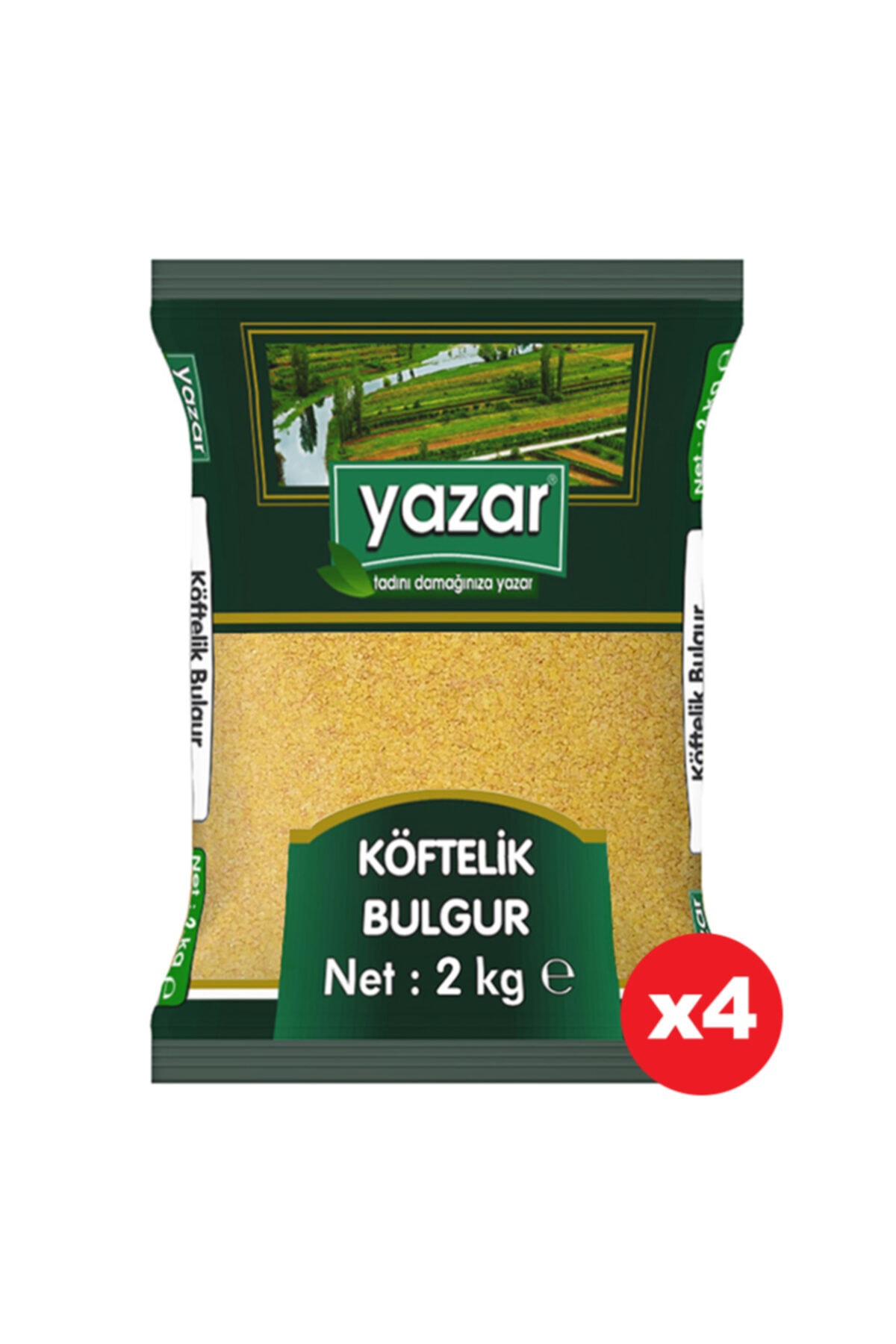 YAZAR Köftelik Bulgur 2 Kg X 4 Paket