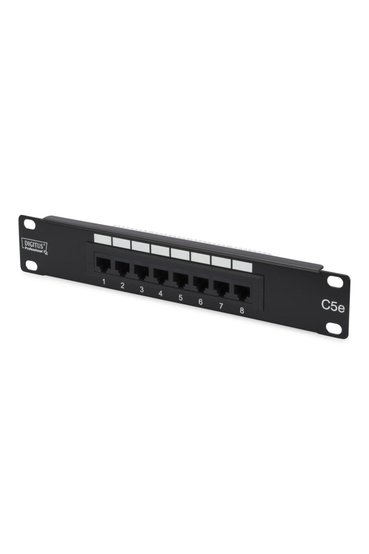 Assmann Digitus 10 Inch 8 Port Cat.5e Utp Patch Panel, 50(Mikron), Altın Kontak, Zırhsız