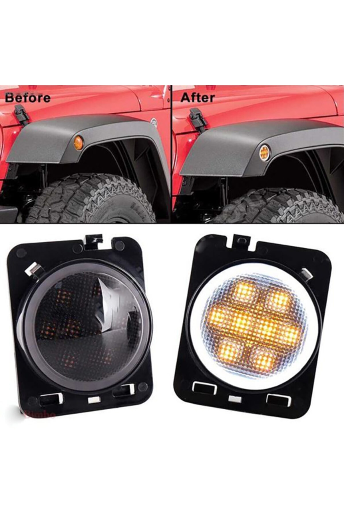 Bimbo Jeep Wrangler Rubicon Ledli Angel Çamurluk Dodik Sinyali Seti