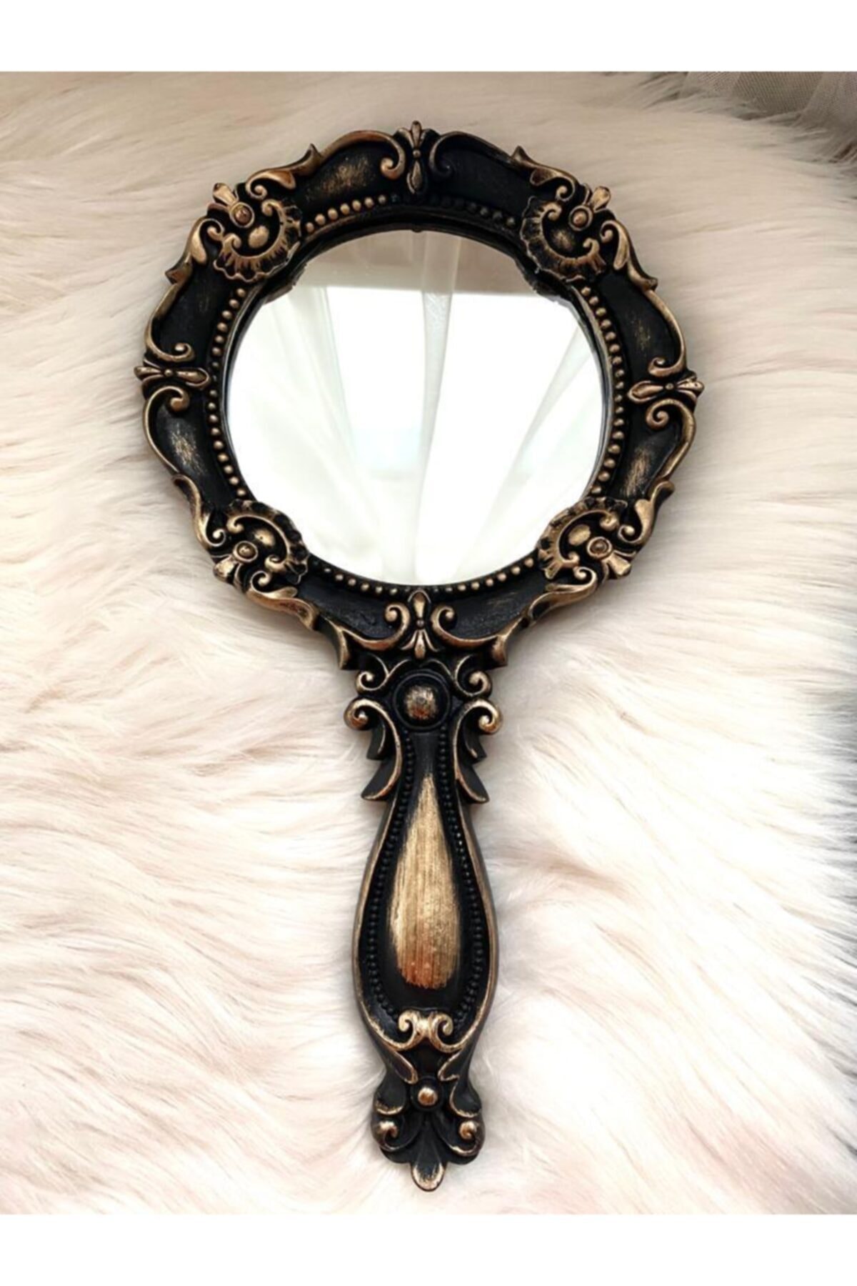 TUĞBAHOME El Aynası Siyah Eskitme