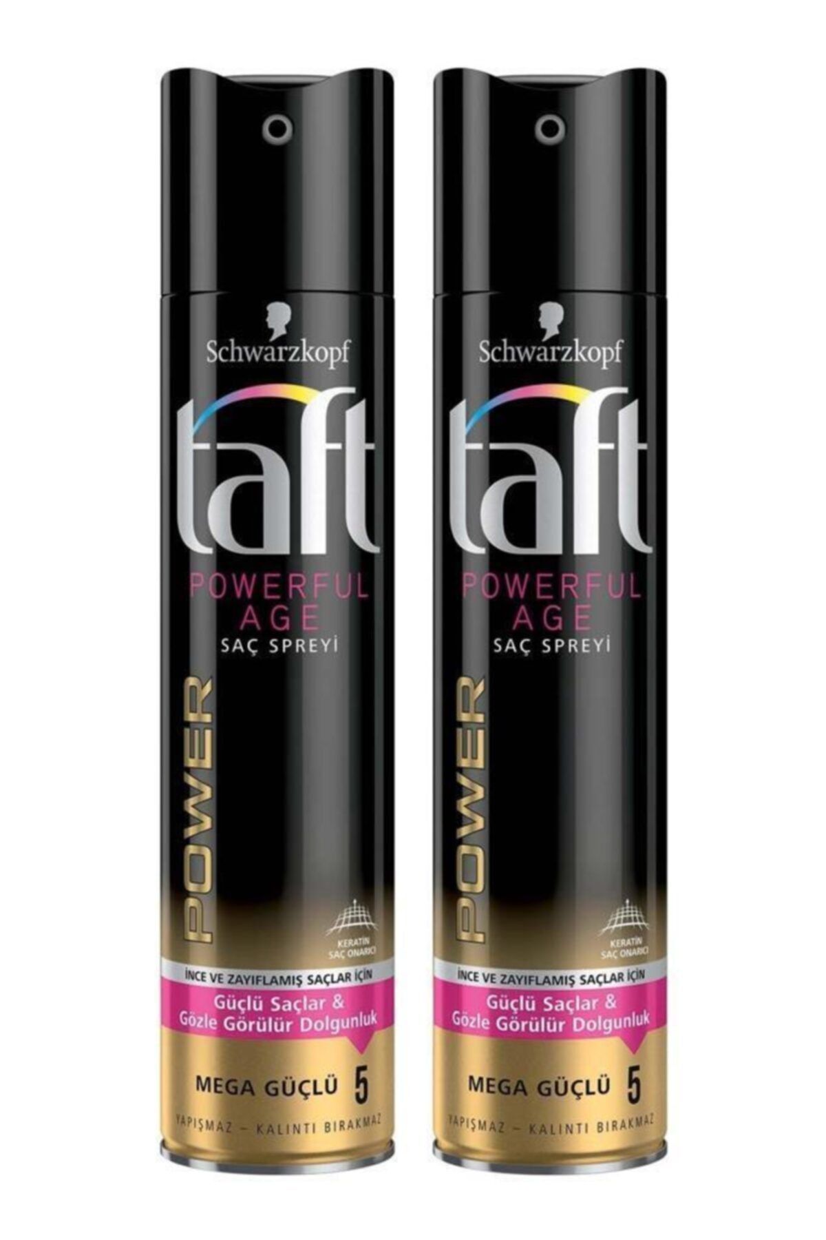 Schwarzkopf Taft Saç Spreyi Powerful Age 250ml X2