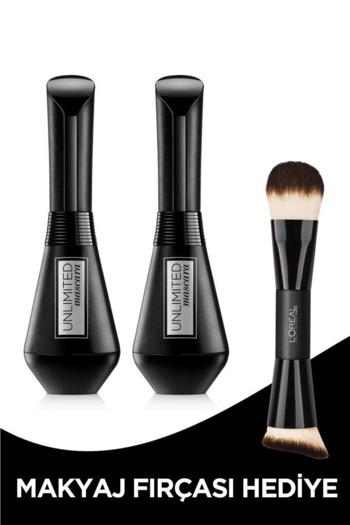 l oreal paris unlimited siyah maskara 2 li set makyaj fircasi hediyeli 36005234636642 fiyati yorumlari trendyol