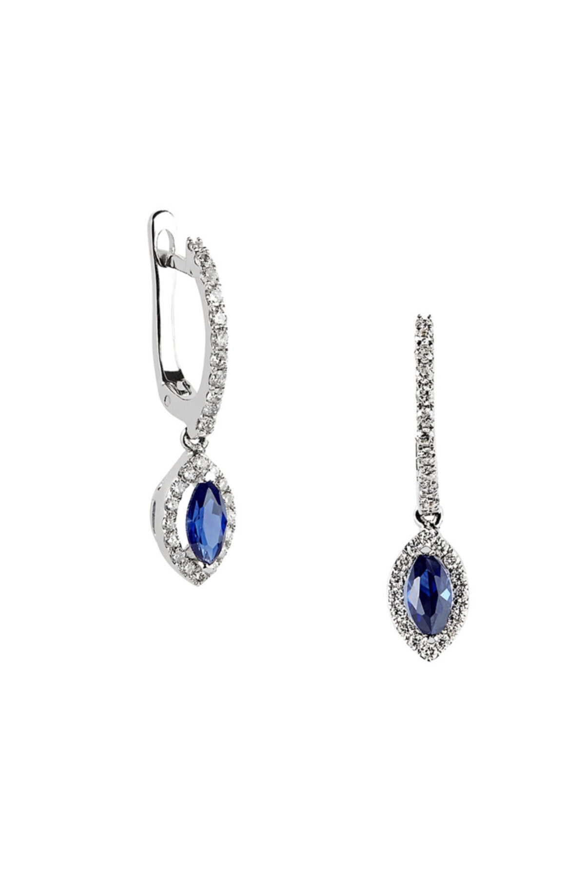 Clavis Jewelry Safir Taşlı Pırlanta Küpe (ckp0591)
