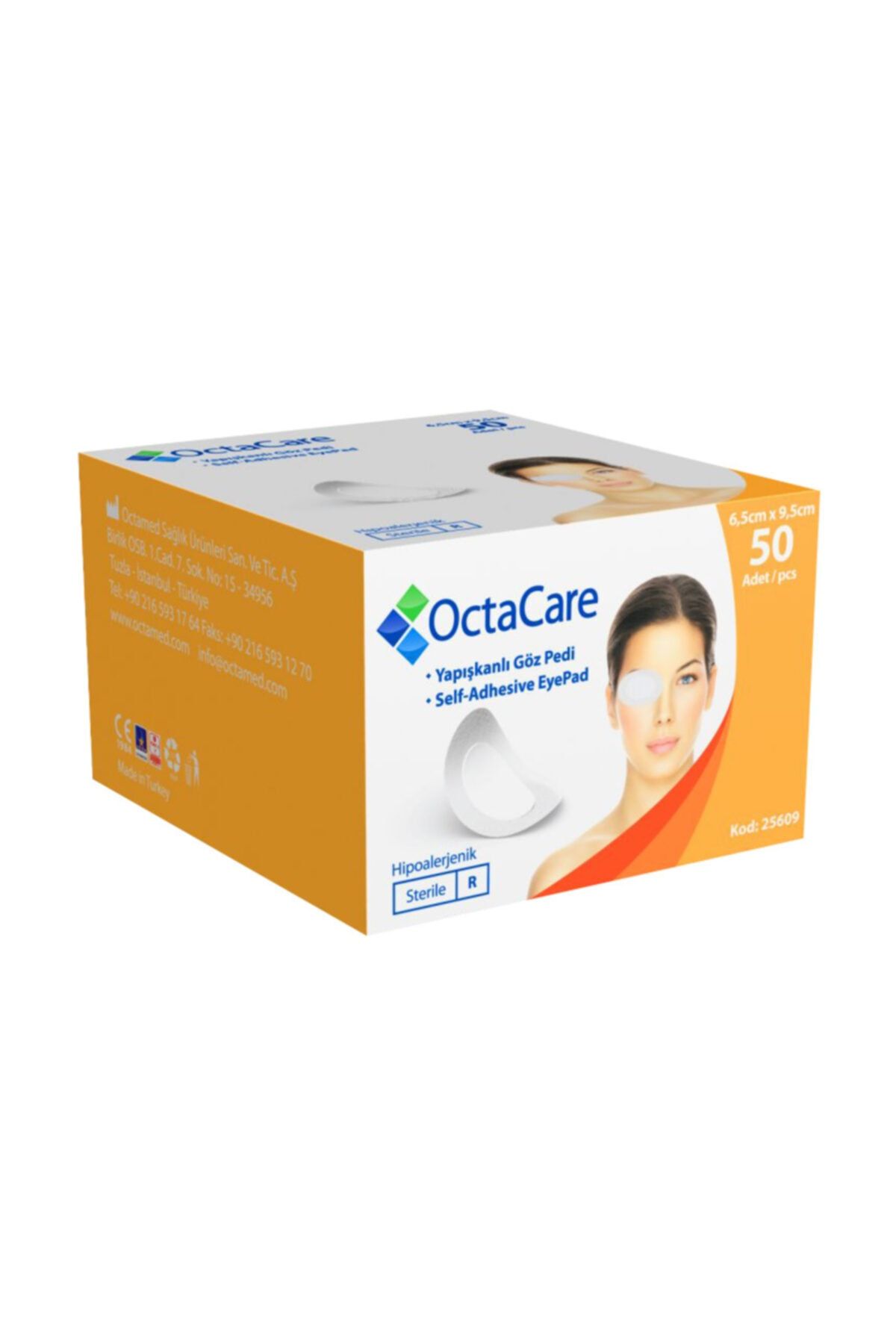Octacare Steril Göz Pedi 6.5*9.5 cm 50 Adet