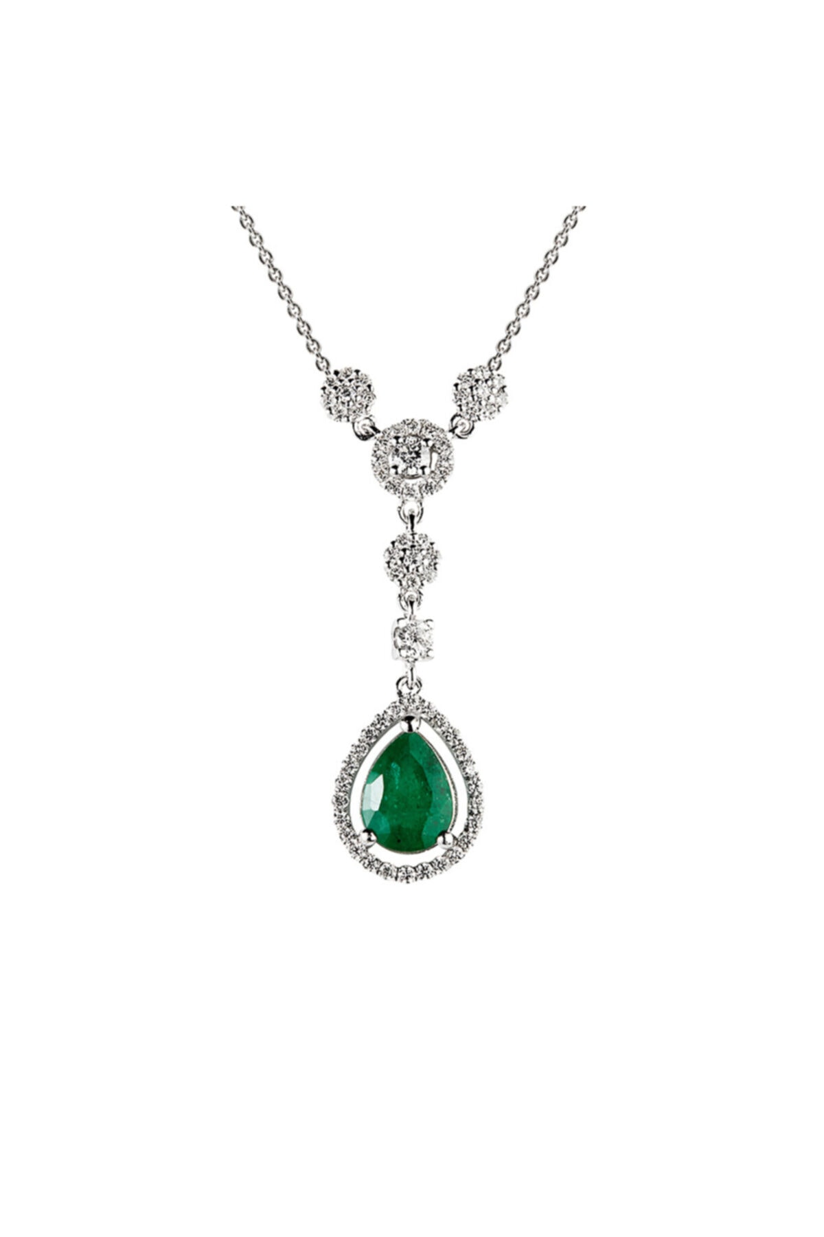 Clavis Jewelry Zümrüt Taşlı Fantezi Kolye (ckl0423)