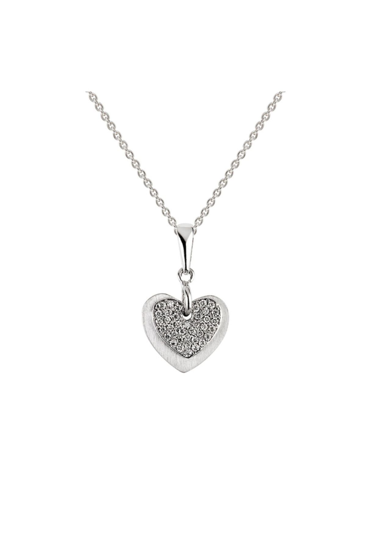 Clavis Jewelry Çift Kalp Pırlanta Kolye (ckl0501)