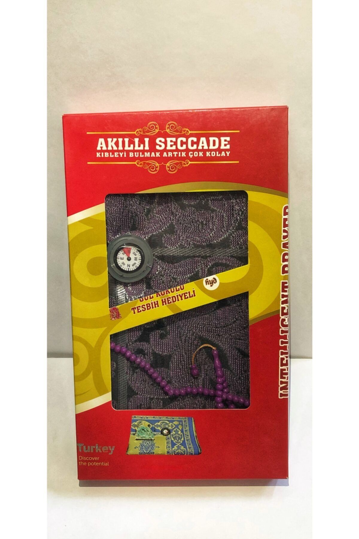 Safanur 10 Adet Akıllı Seccade Set Hediyelik (kıblaname Ve Tesbih)