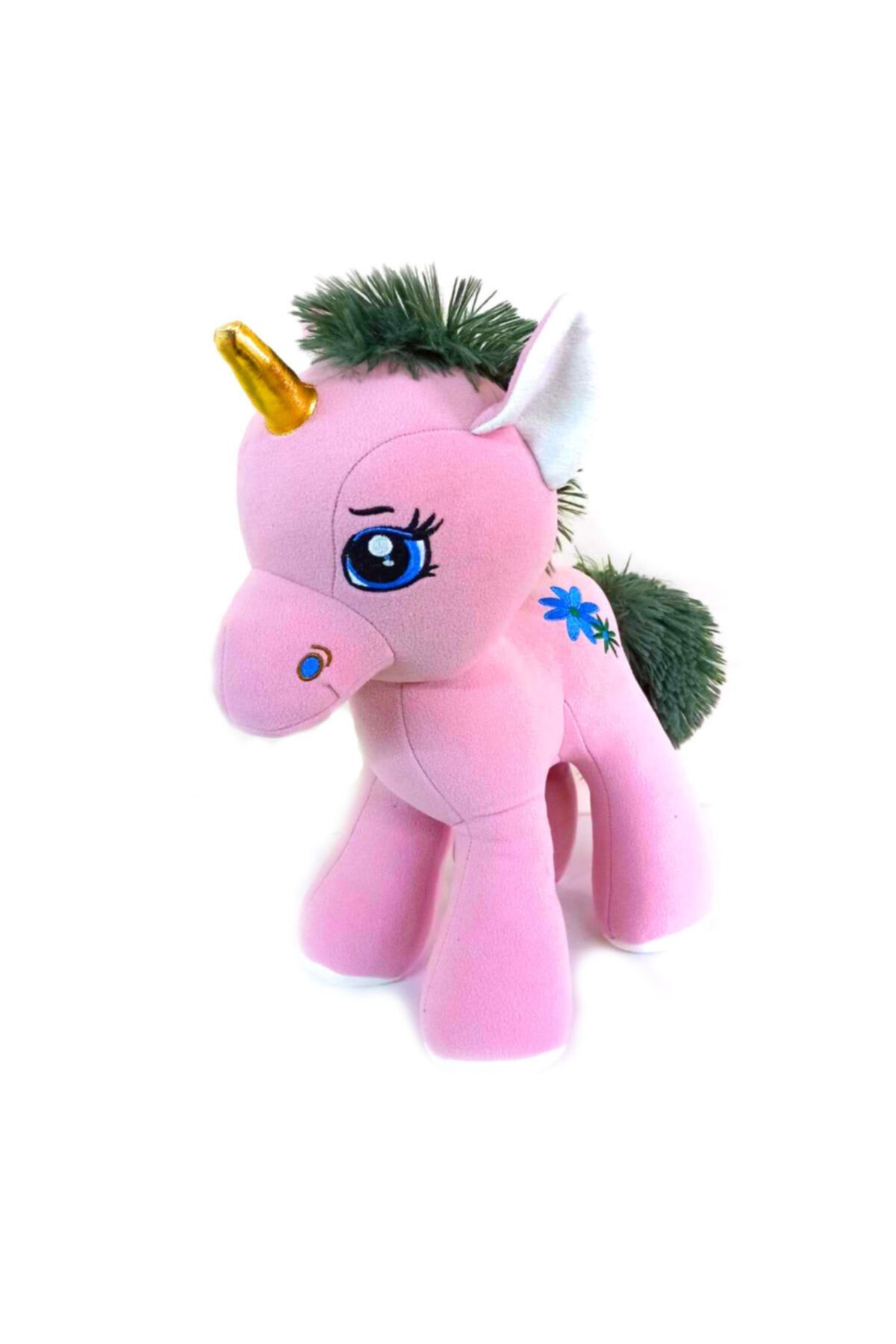 toptankece Peluş Unicorn Pony Pembe 45 Cm, Boynuzlu At Peluş Oyuncak