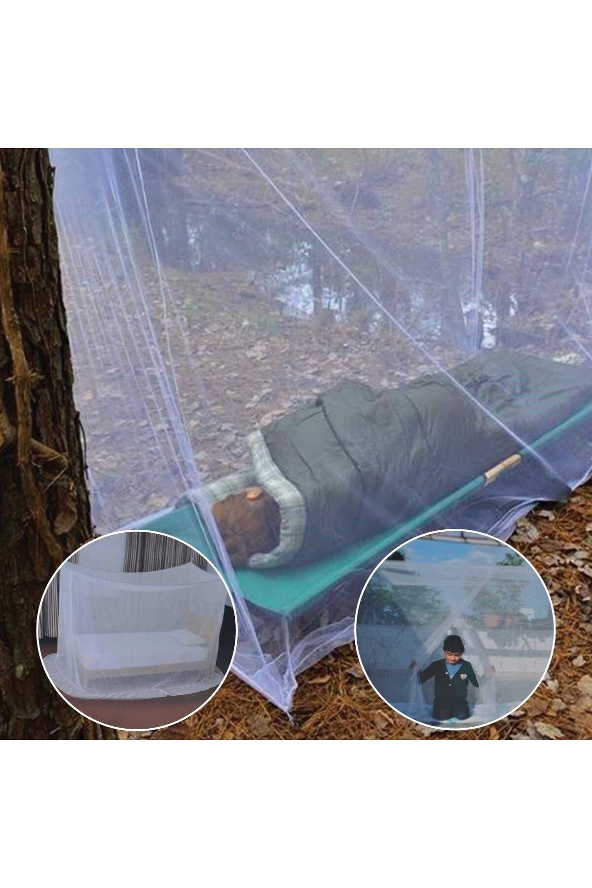 Hyd Kamp Balkon Bebek Park Yatak Beşik Çift Kişilik Cibinlik Tülü Pratik Sineklik