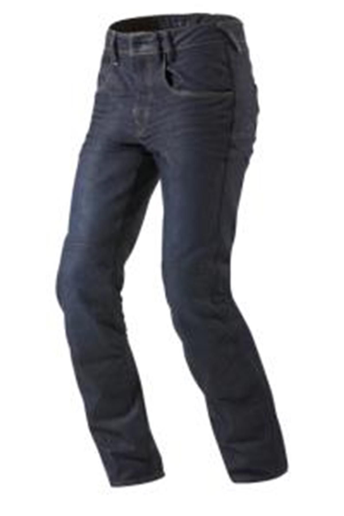 Revit Unisex Koyu Mavi Cepli Motosiklet Pantolonu