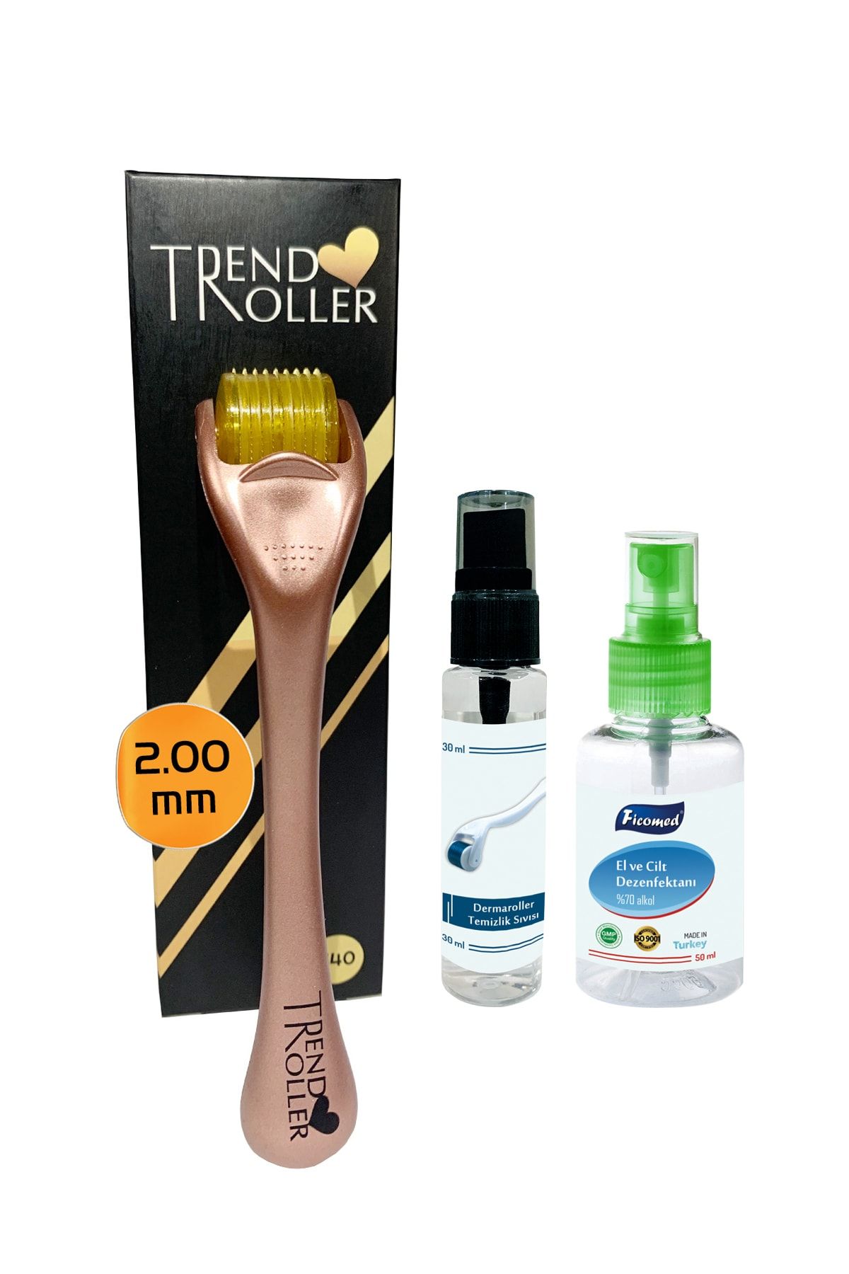 Trendroller Dermaroller 2.00 mm Titanyum 540 İğne Orijinal Vücut Derma Roller 6902540752675