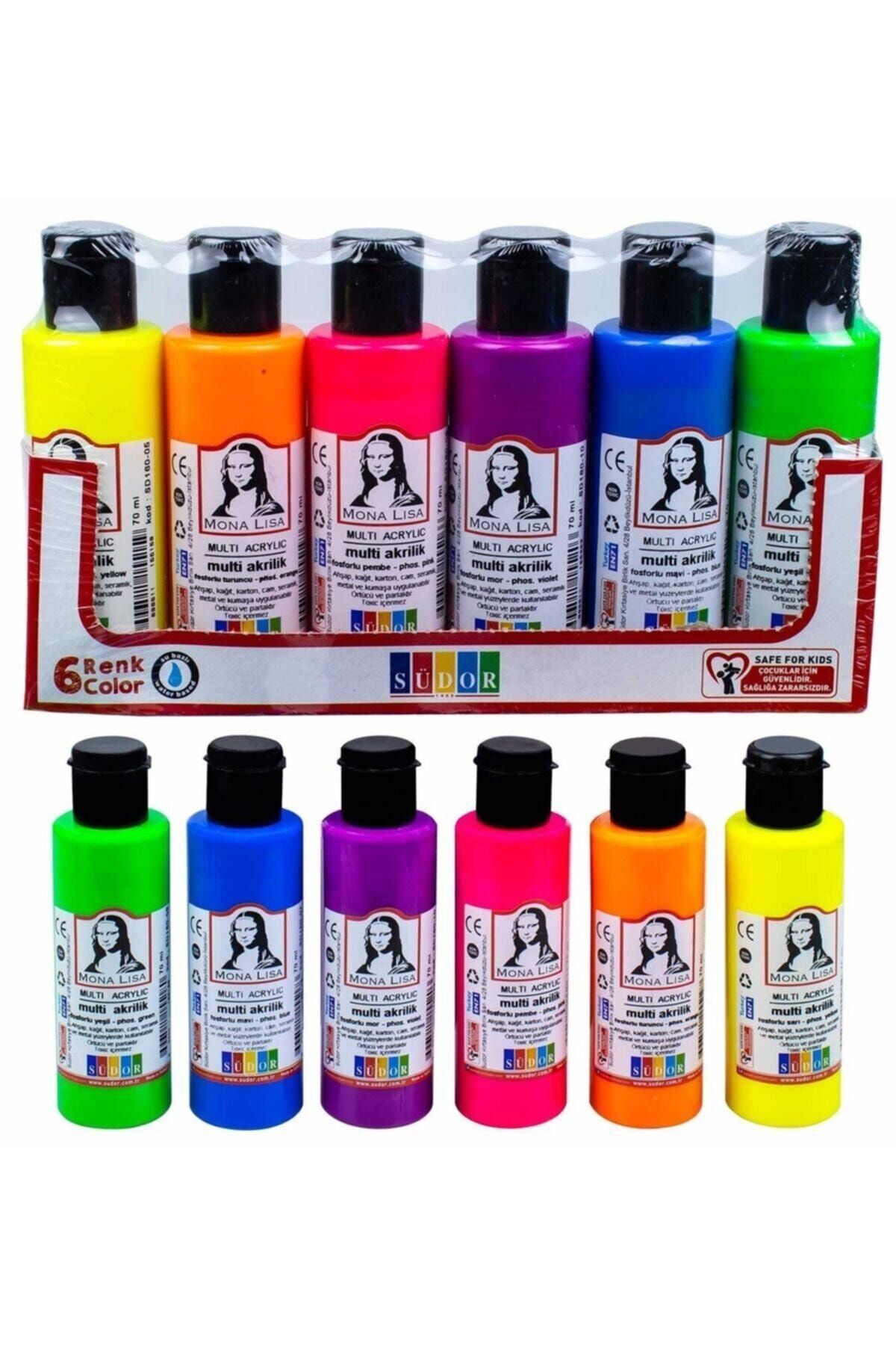 sudor monalisa multi akrilik boya fosforlu set 6x70 ml fiyati yorumlari trendyol
