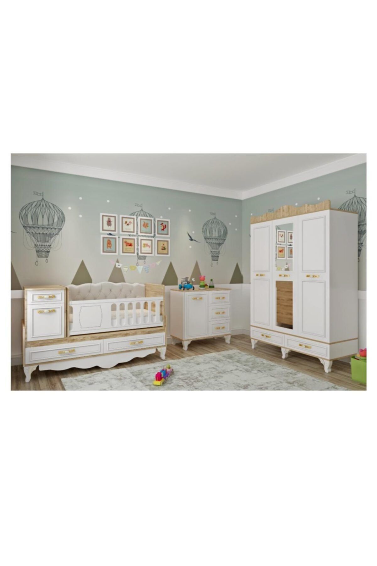 KÜMA ETİCARET Beyaz Bebek Odası Takımı