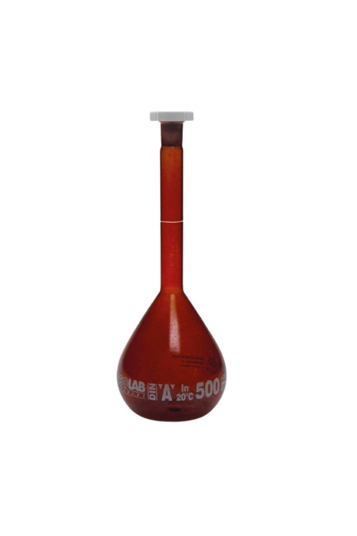 ISOLAB 014.01.025 Balon Joje Standard Amber Beyaz Skala 25 ml Ns 10 19 2 Adet