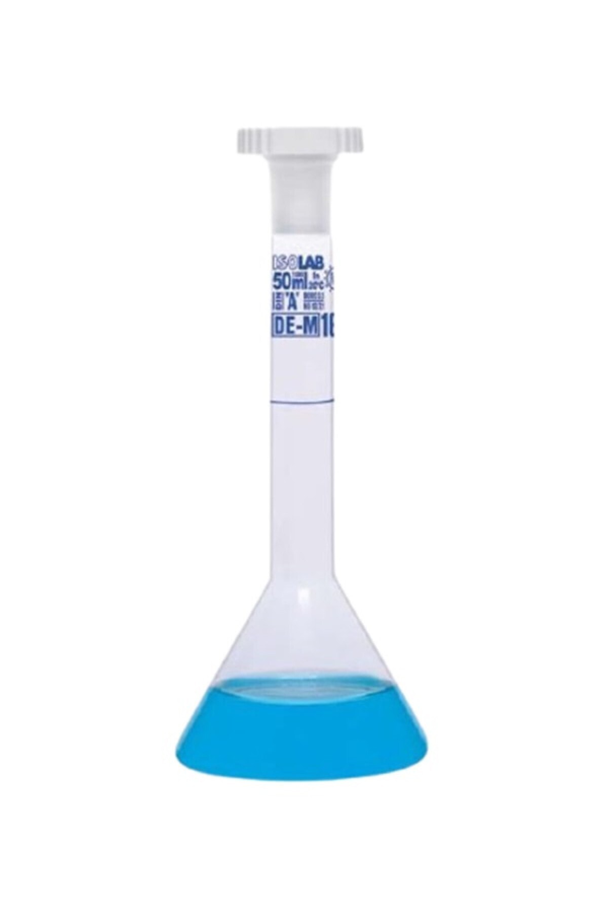 ISOLAB 013.13.050 Balon Joje Trapezoidal Şeffaf  A Kalite Mavi Skala 50ml  Ns 12/21 2 Adet