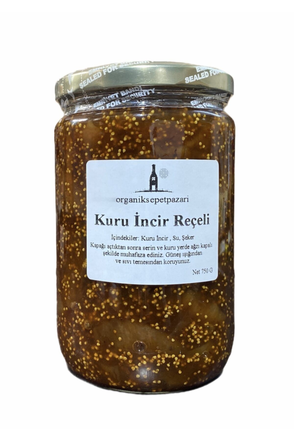 Organik Sepet Pazarı Kuru Incir Reçeli 750 Gr