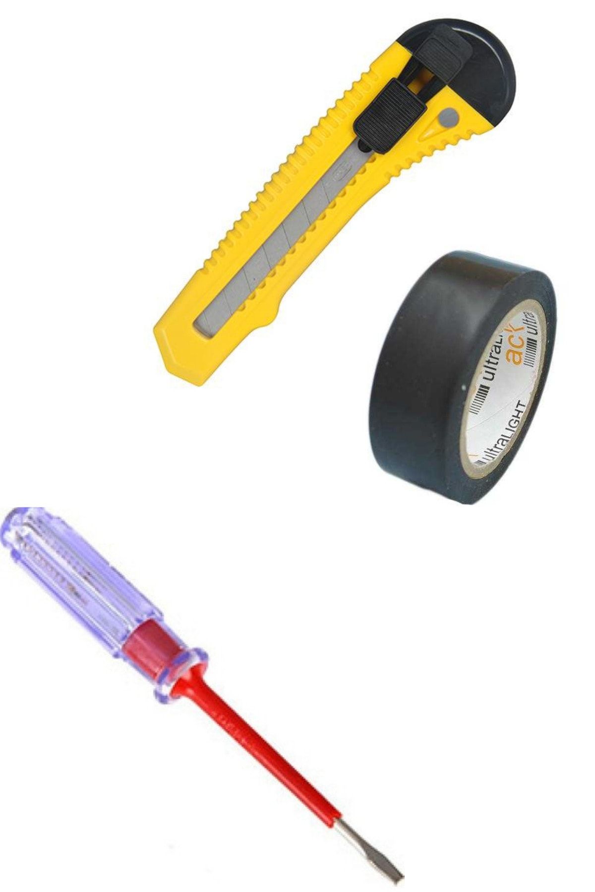 Yayke Kontrol Kalemi Seti Maket Bıçağı-kontrol Kalemi-elektirik Bandı ( 3 Set )