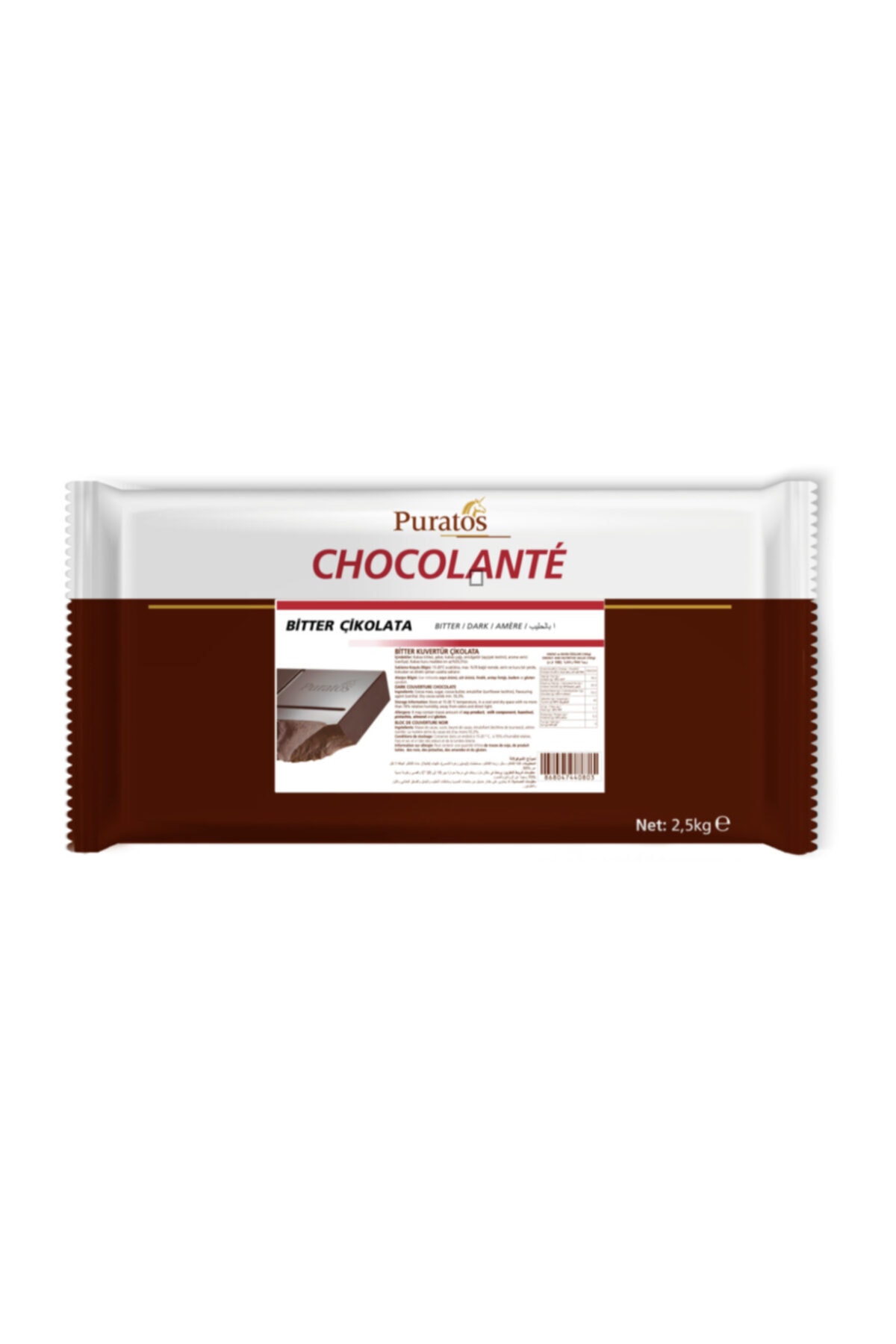 PURATOS Bitter Ekstra Kuvertür Chocolante 2,5 Kg 4112417