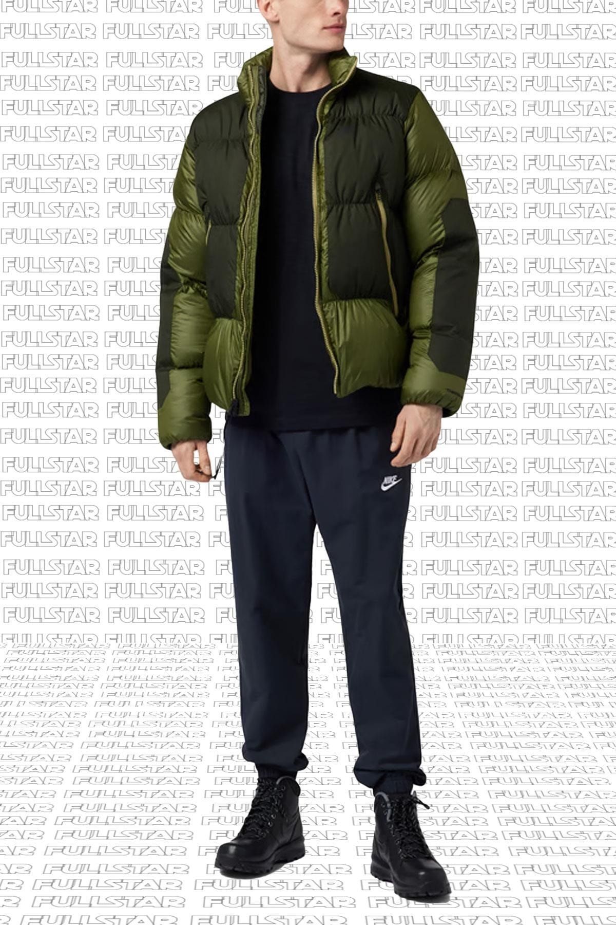 Khaki best sale nike coat