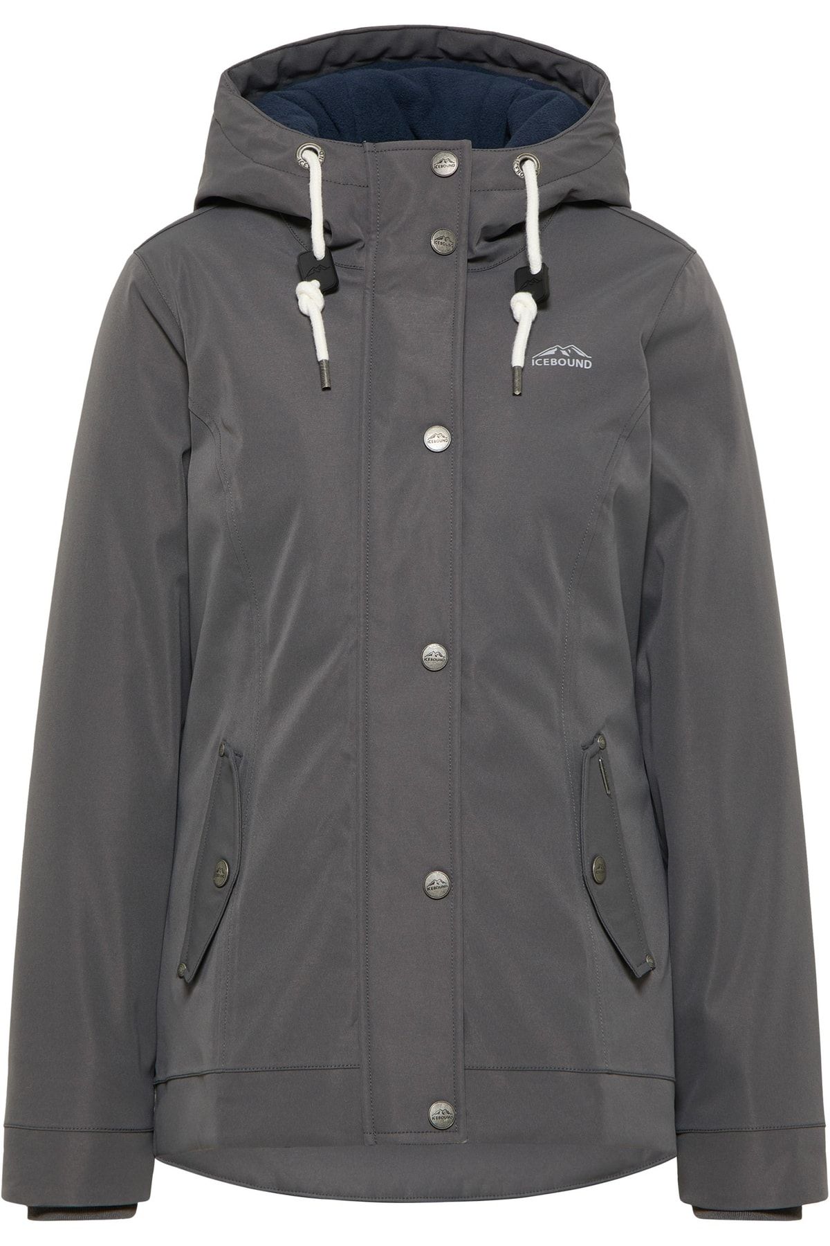 Icebound Winter Jacket Gray Parka Trendyol