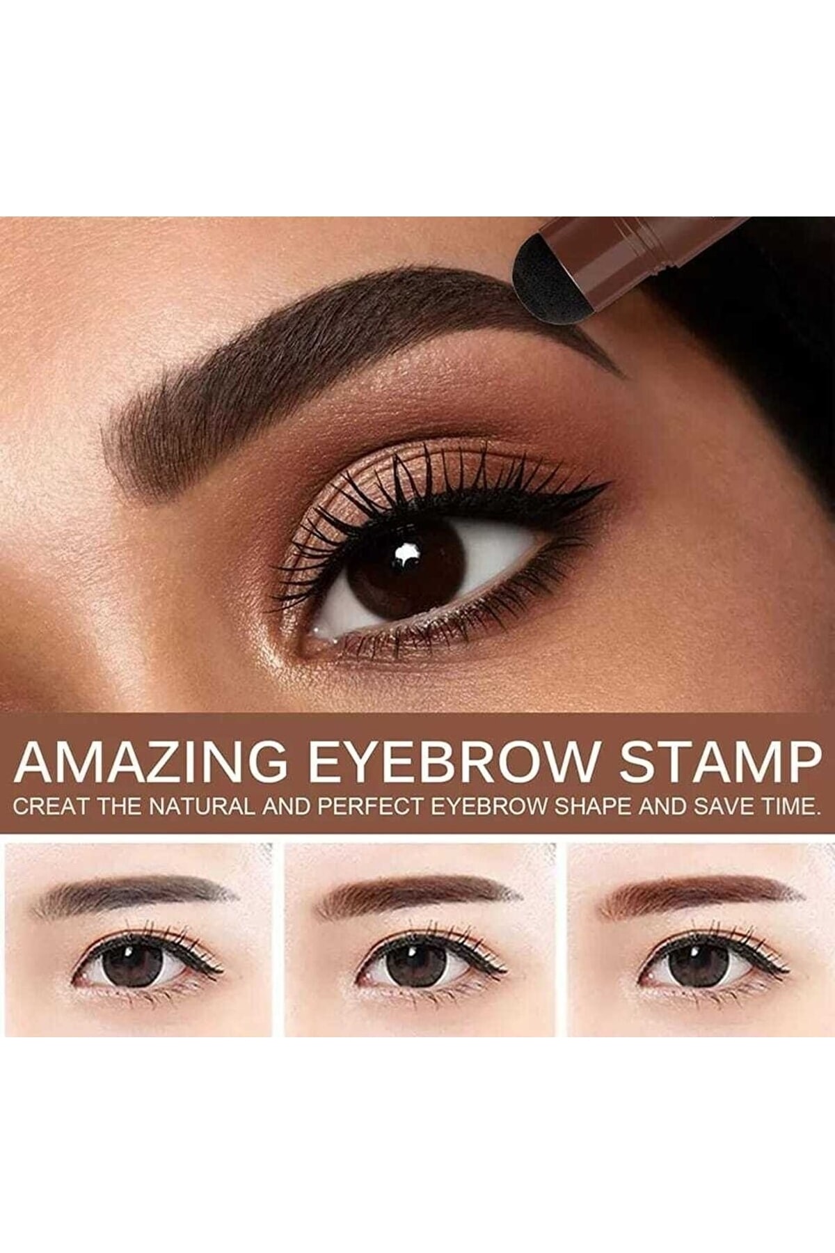 شکل دادن به تمبر ابرو قهوه میانی