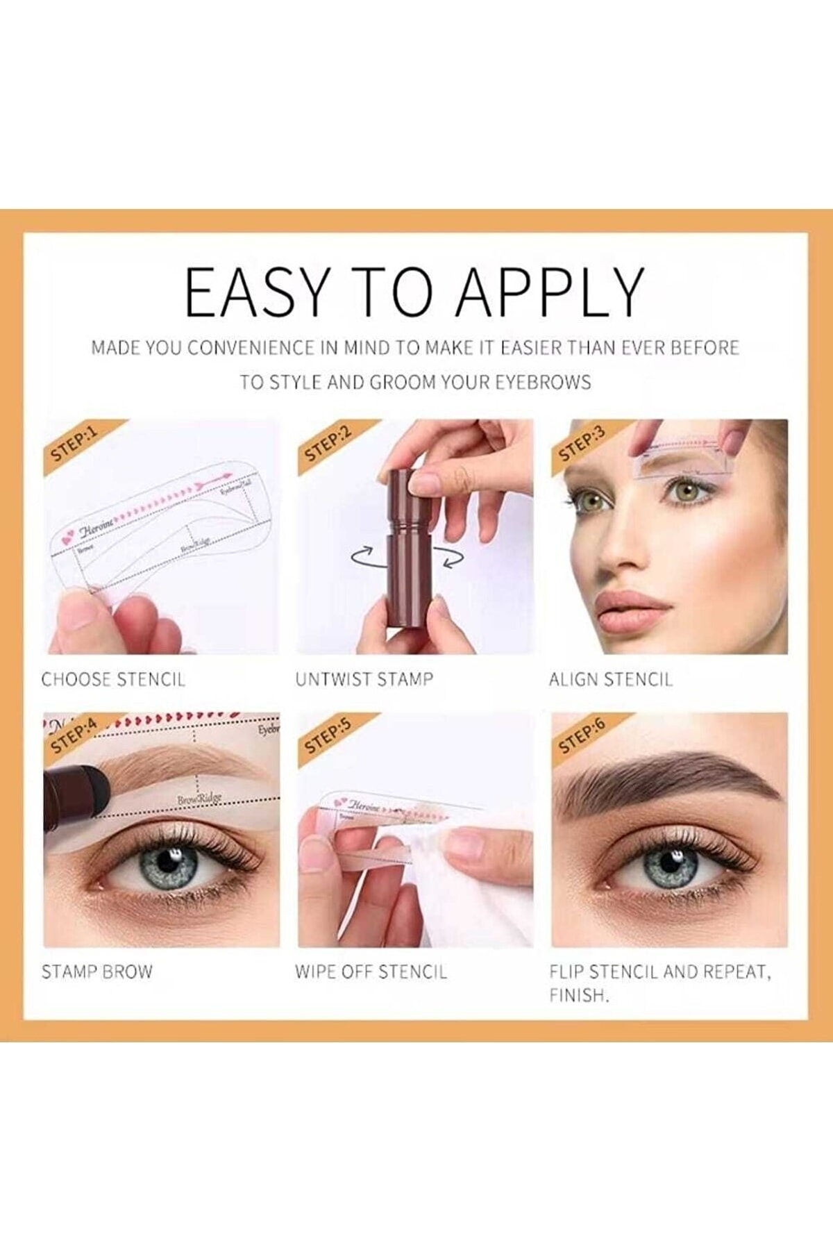 شکل دادن به تمبر ابرو قهوه میانی