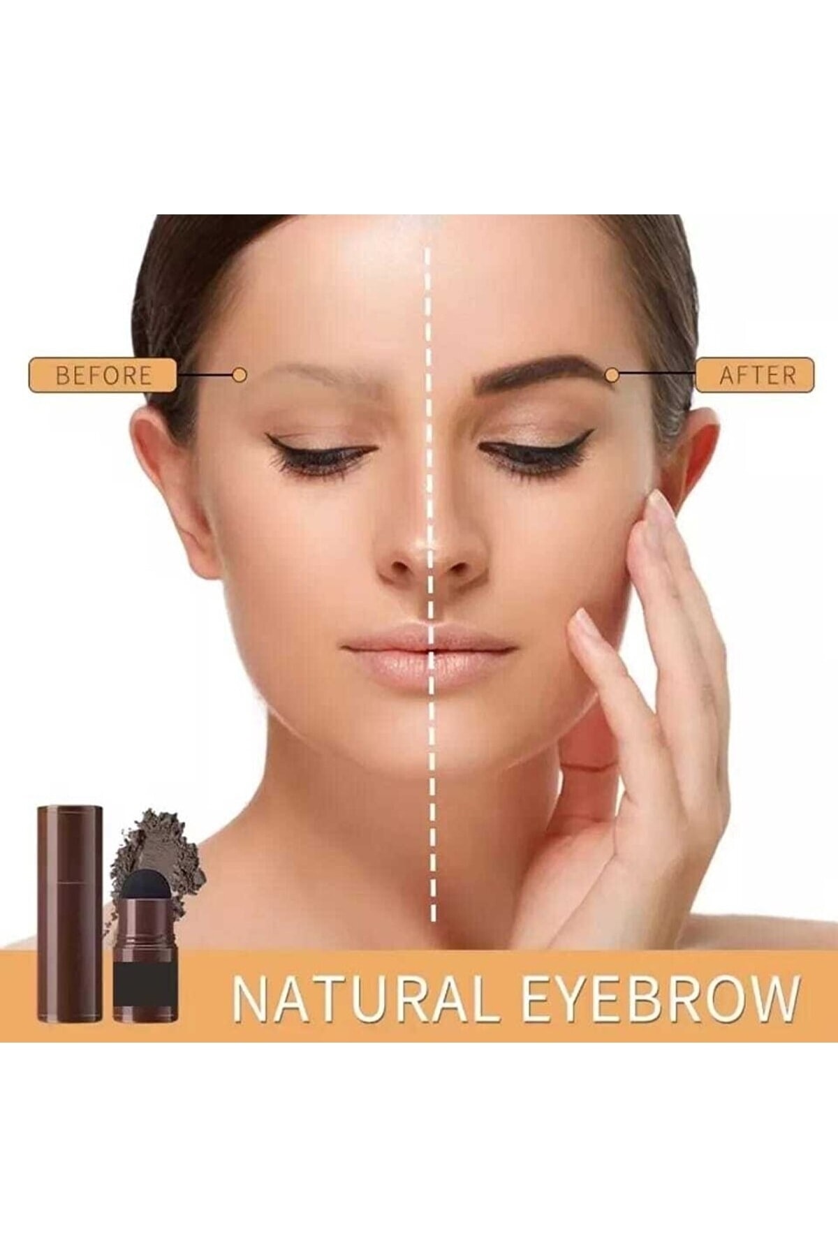 شکل دادن به تمبر ابرو قهوه میانی