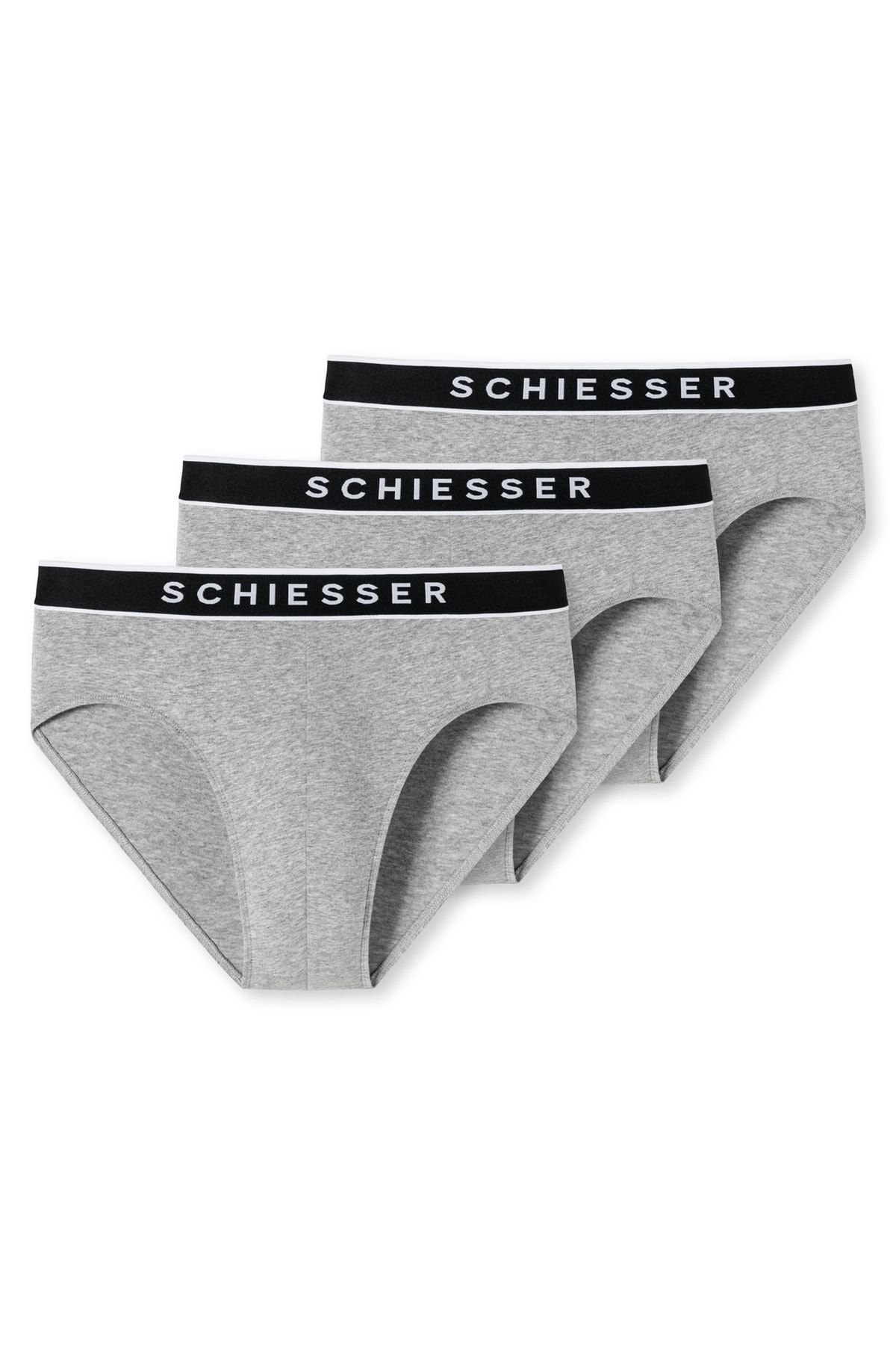 Schiesser Briefs - Gray - Plain - Trendyol