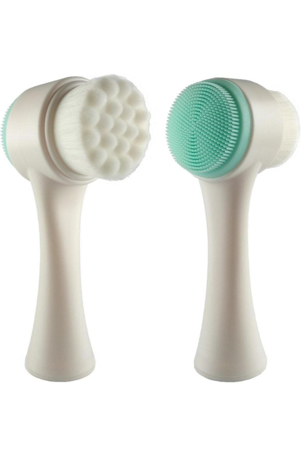 AnkaShop Yumuşak Başlıklar Pratik Kullanım Çift Taraflı Silikon Fırça 3d Yüz Temizleme Peeling Aleti  2 Adet