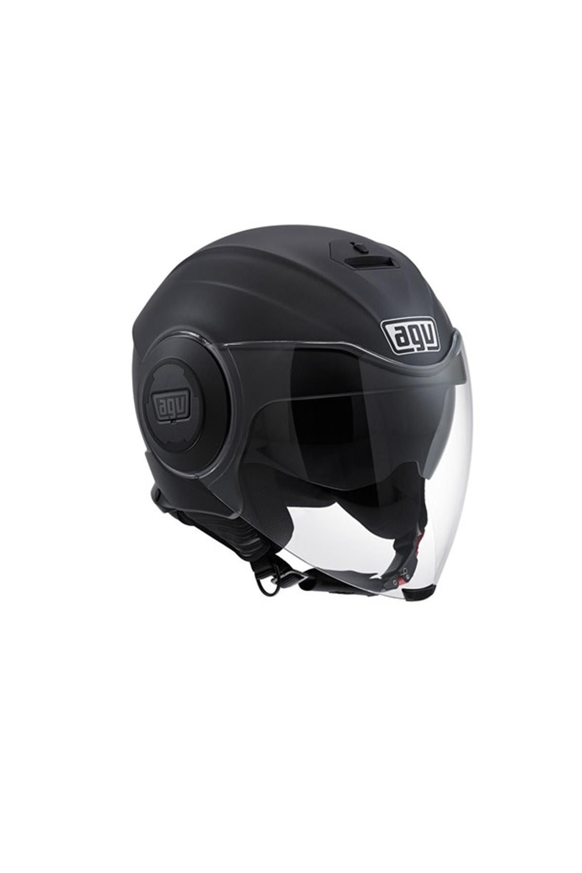 AGV Fluid Solid Matt Black Açik Kask Mat Siyah