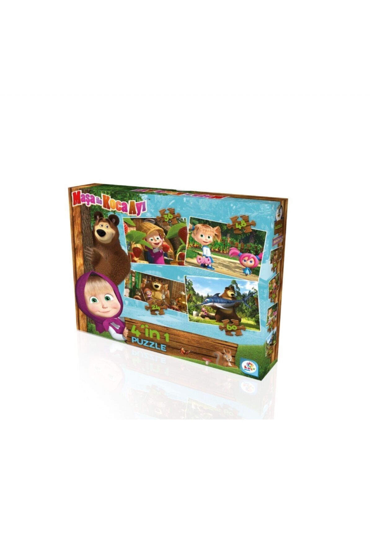 LAÇO KİDS Maşa Ile Koca Ayı 4 In1 Puzzle 4 Puzzle Bir Arada