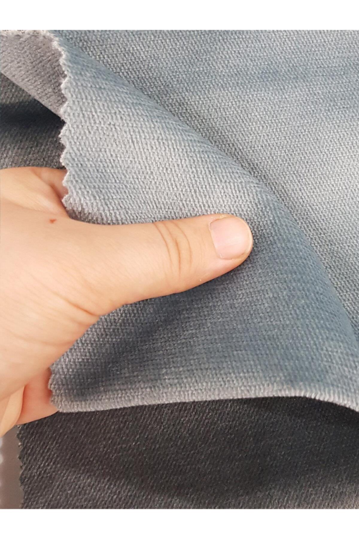 Evimstil Gri Renkli Döşemelik Minderlik Kaliteli Kadife Kumaş