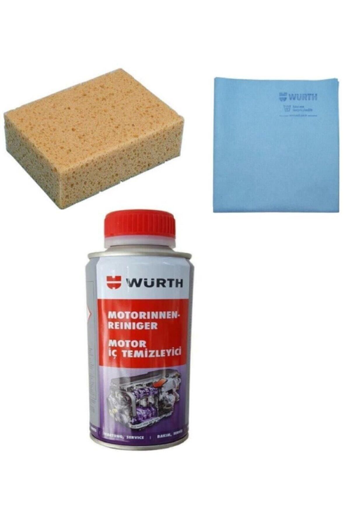 Würth Star Global 3 Lü Set Süngeri, Sentetik Güderi Bez, Motor Iç Temizleyici 200 ml