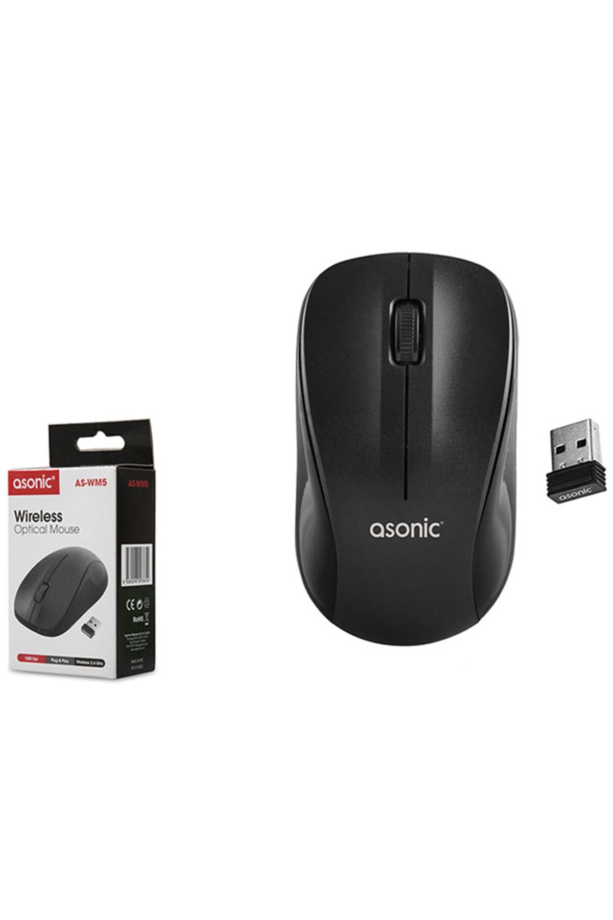 ATAELEKTRONİK Asonıc Kaliteli Uygun Fiyata Kablosuz Wıreless Optik Fare Mouse Maus 2.4g Usb Siyah