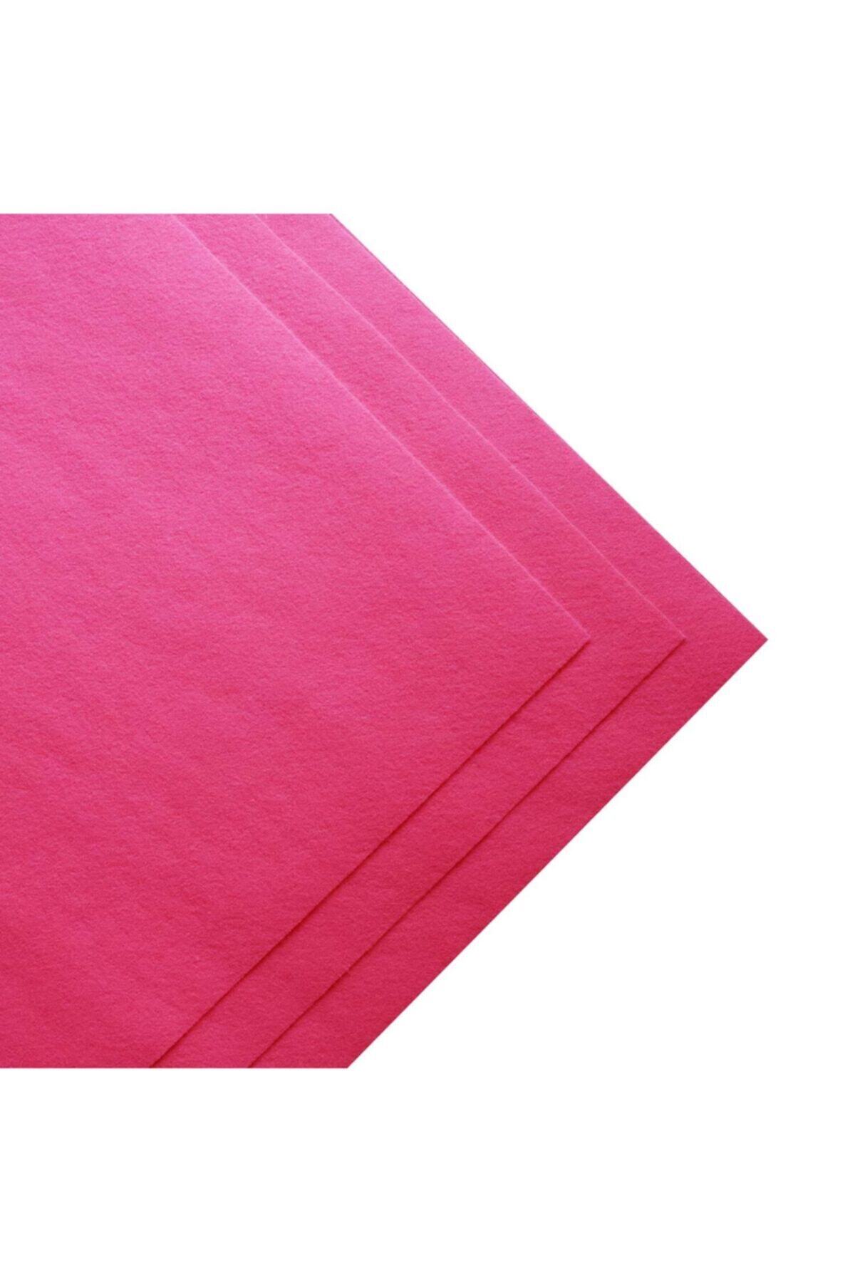 toptankece Fuşya Ince Hobi Keçe 50x50 Cm